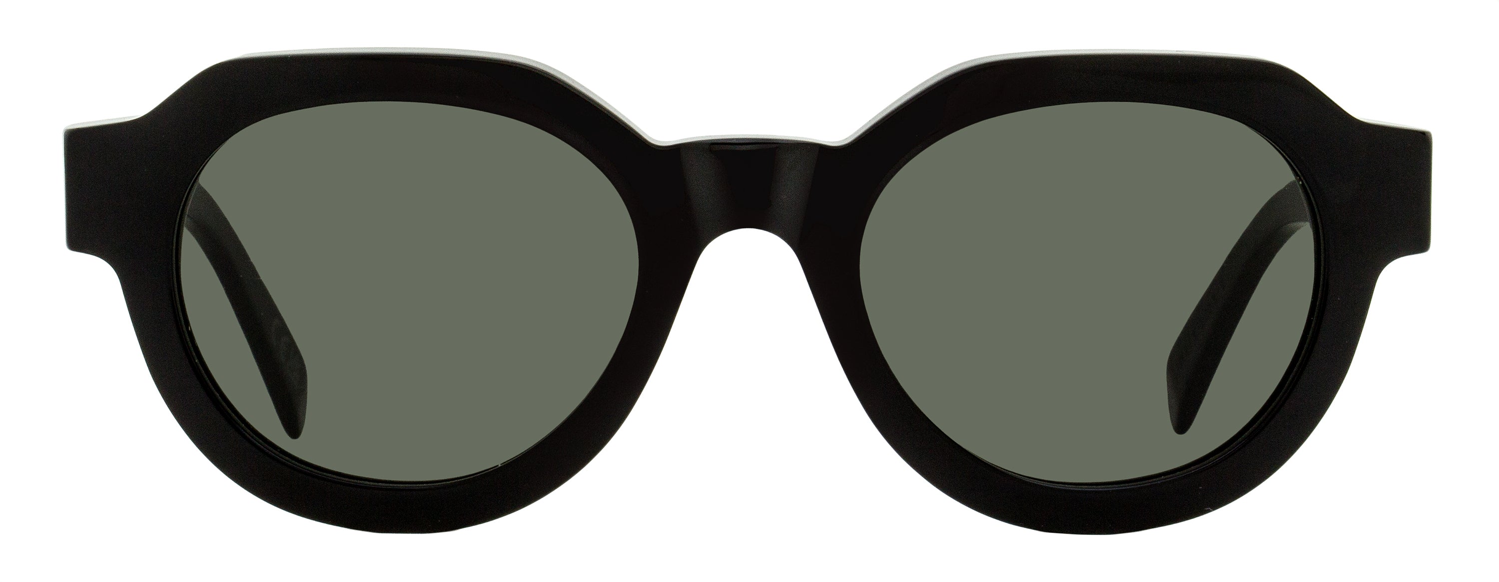 Retrosuperfuture Vostro Rounded Geometric Sunglasses — Black, view 2