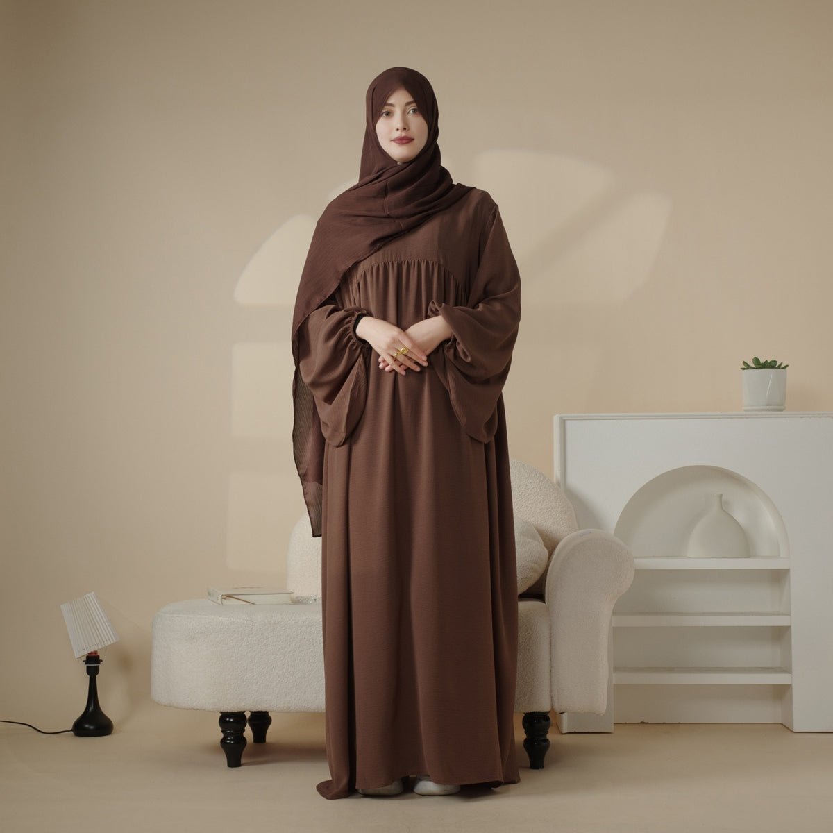 Reversible Abaya Made With Crepe Fabric (MA035), view 2