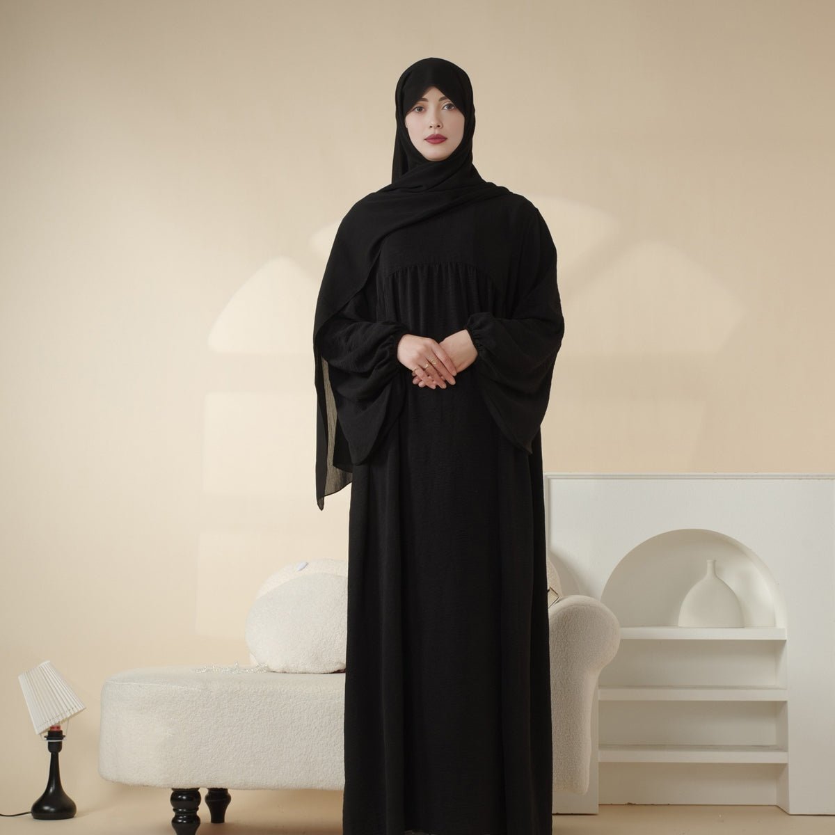 Reversible Abaya Made With Crepe Fabric (MA035), view 4