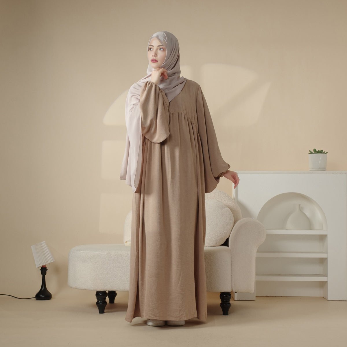 Reversible Abaya Made With Crepe Fabric (MA035), view 5