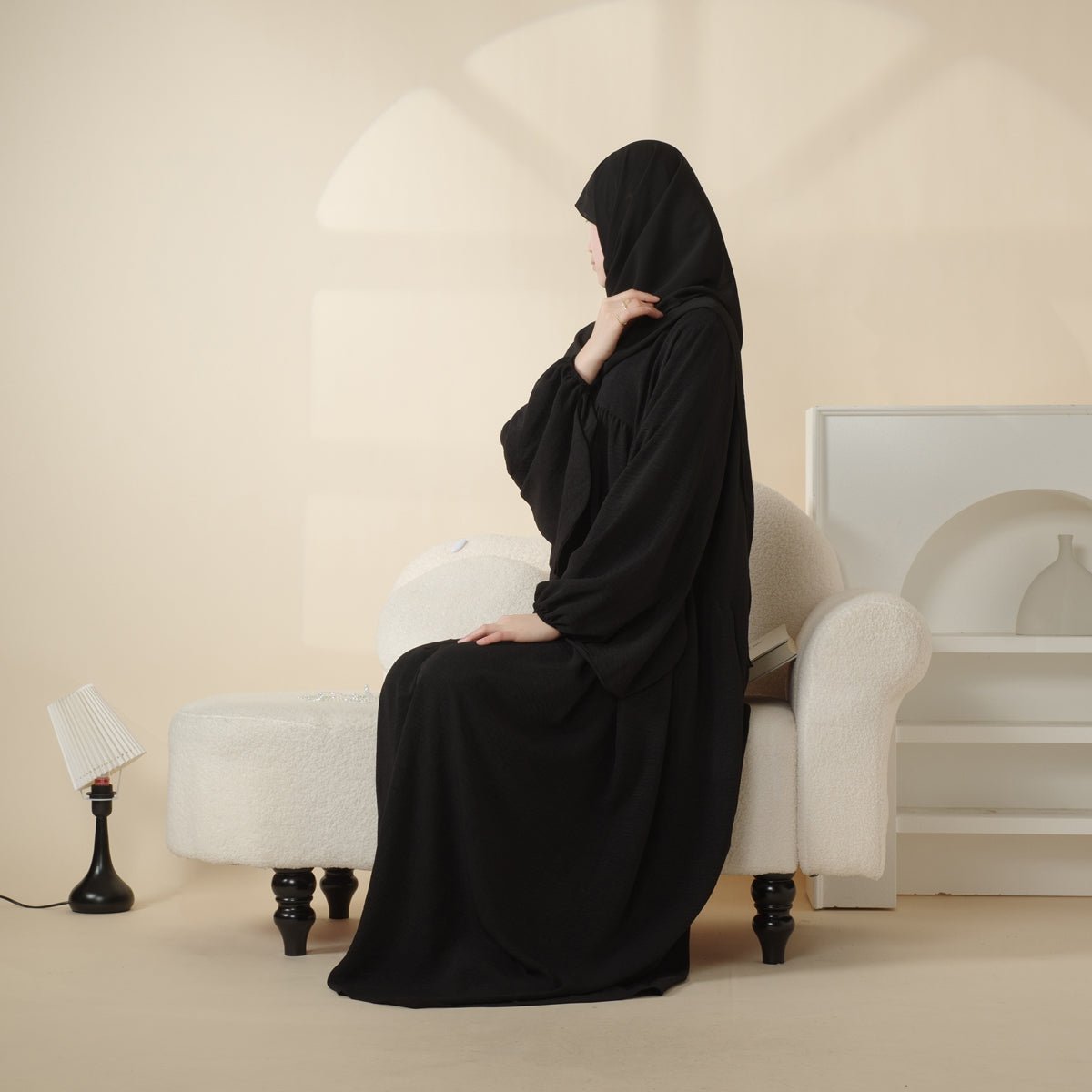 Reversible Abaya Made With Crepe Fabric (MA035), view 8