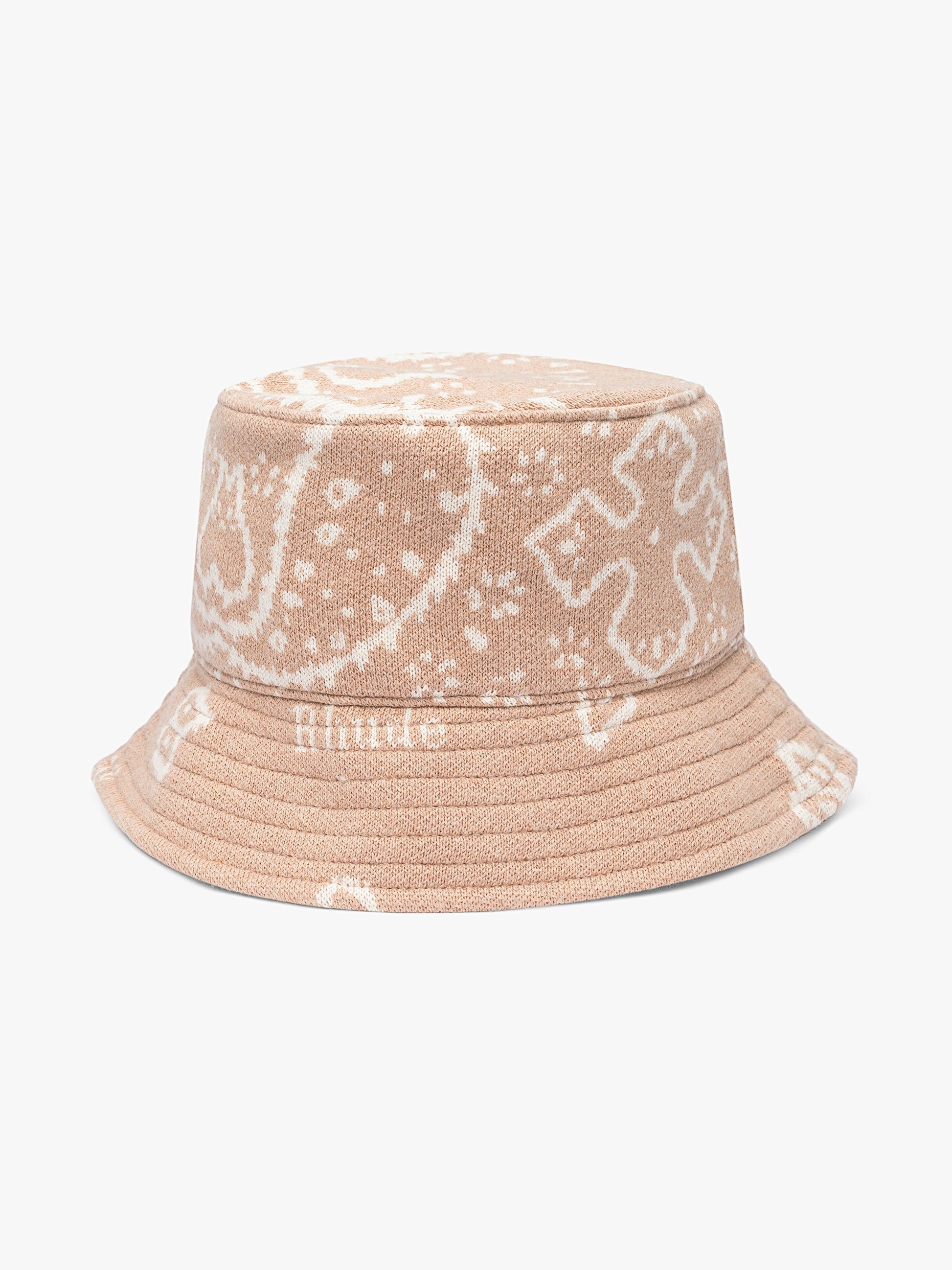 Rhude Mens Knit Bucket Hat Beige Clothing by Rhude