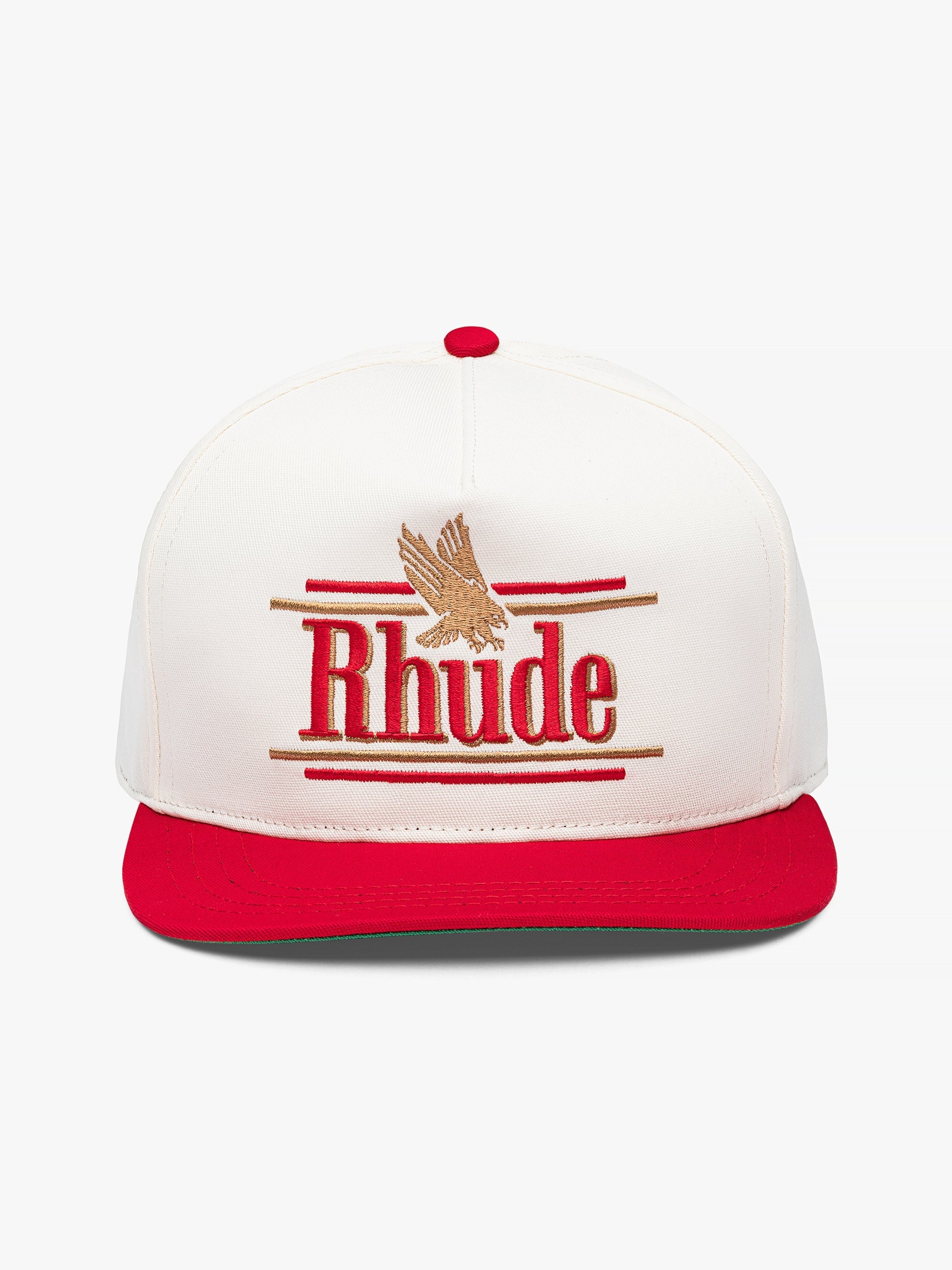 Rhude Mens Rossa Structured Hat Ivory Clothing by Rhude
