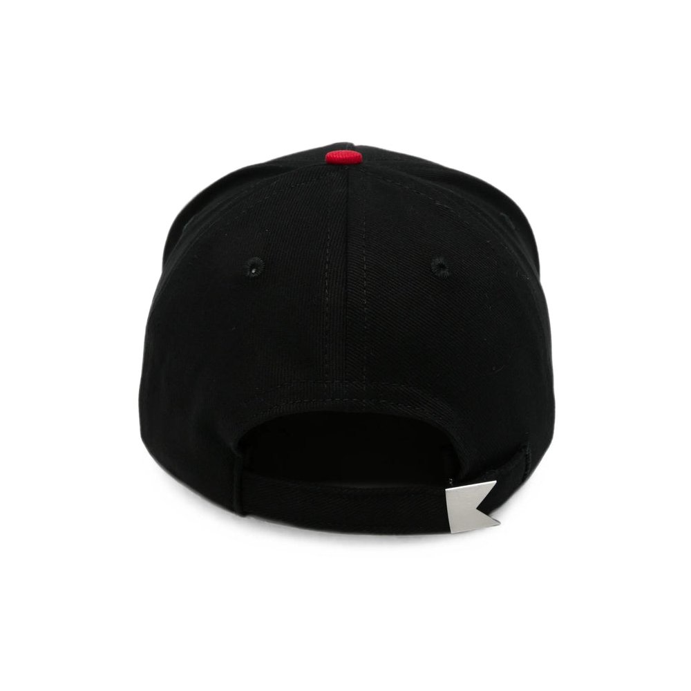 Rhude RHFW26HA01743 Eagle Motif Embroidered Baseball Cap — Black, view 2