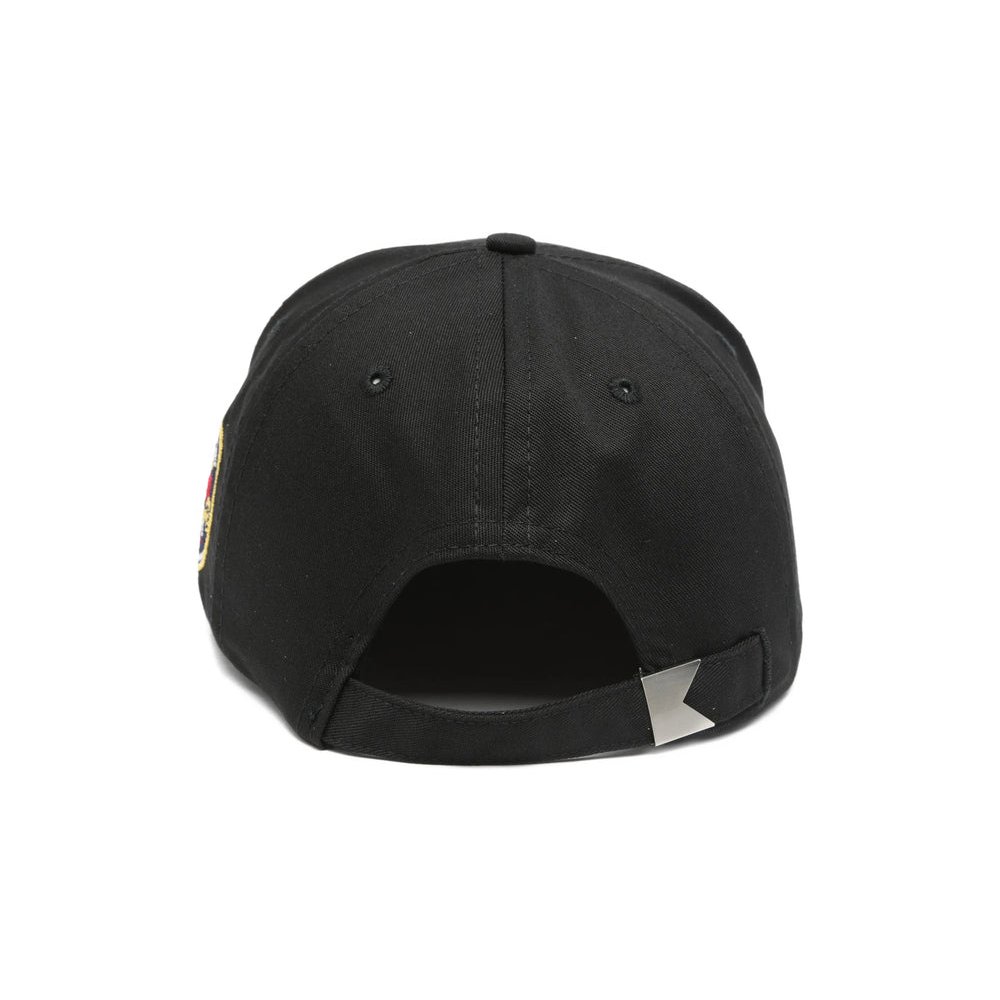 Rhude RHSS26HA01210 Logo-Patch Cotton Blend Baseball Cap — Black, view 3