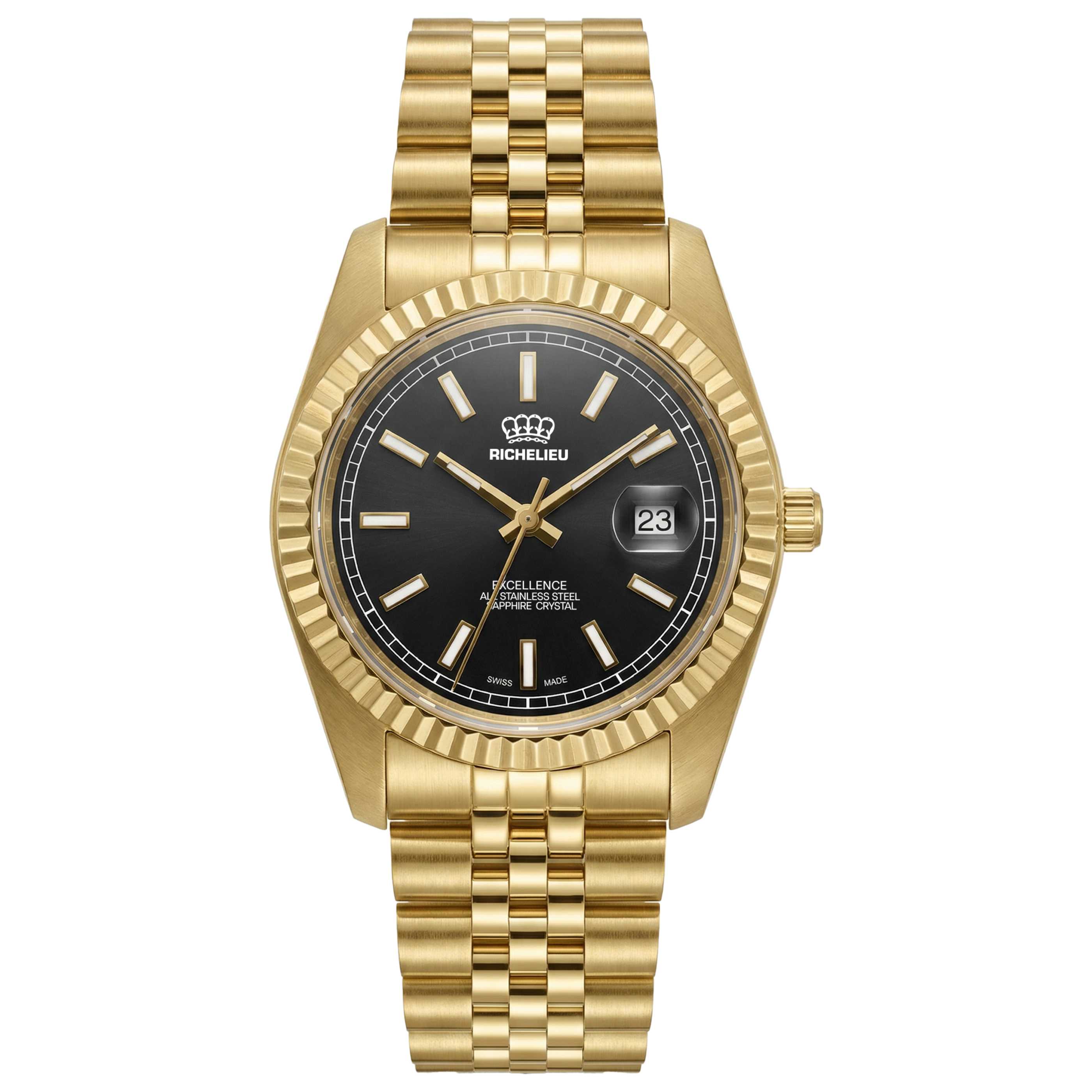 Richelieu 41mm Gold Quartz Watch — Gold by Richelieu