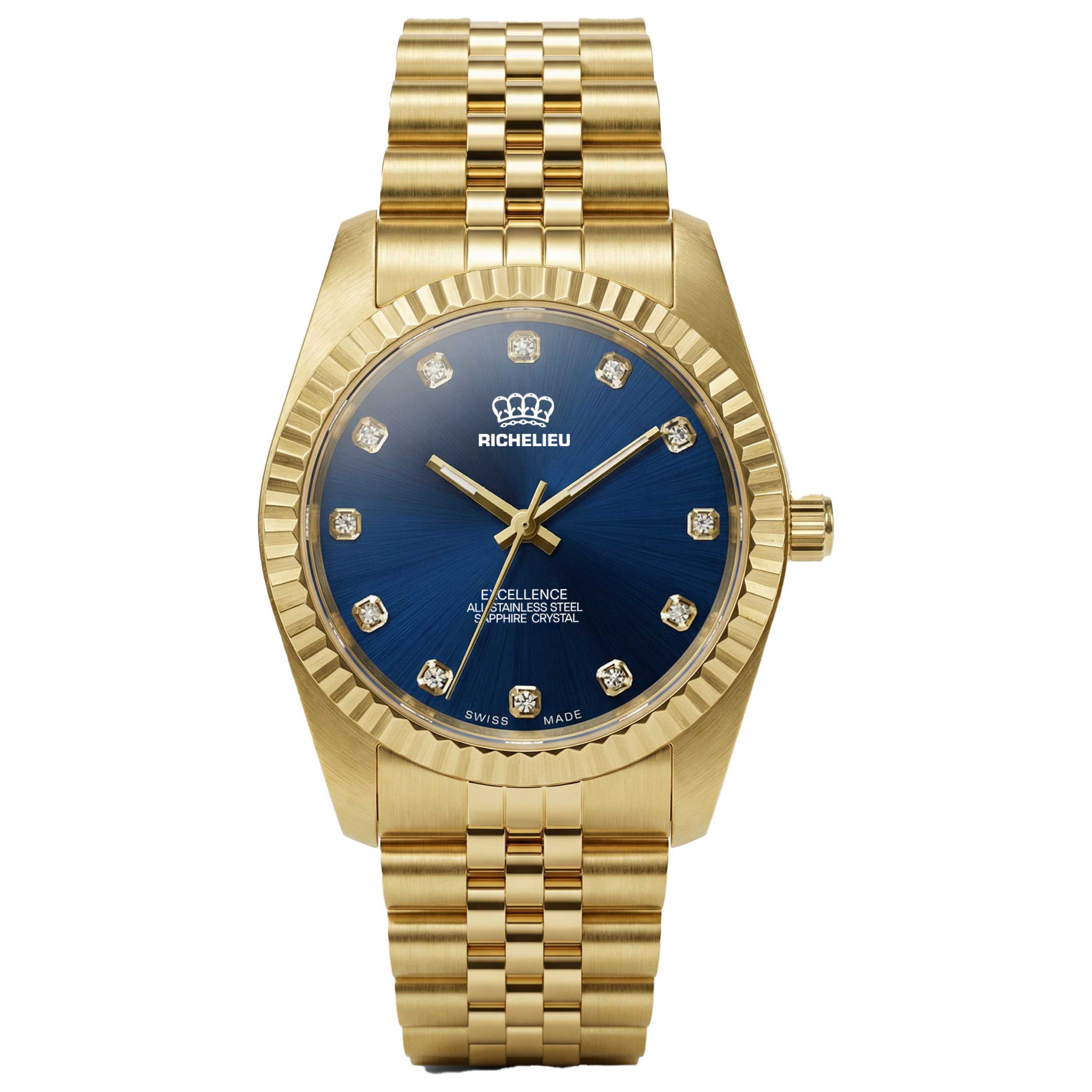 Richelieu Diamond-Embellished Watch — Gold by Richelieu