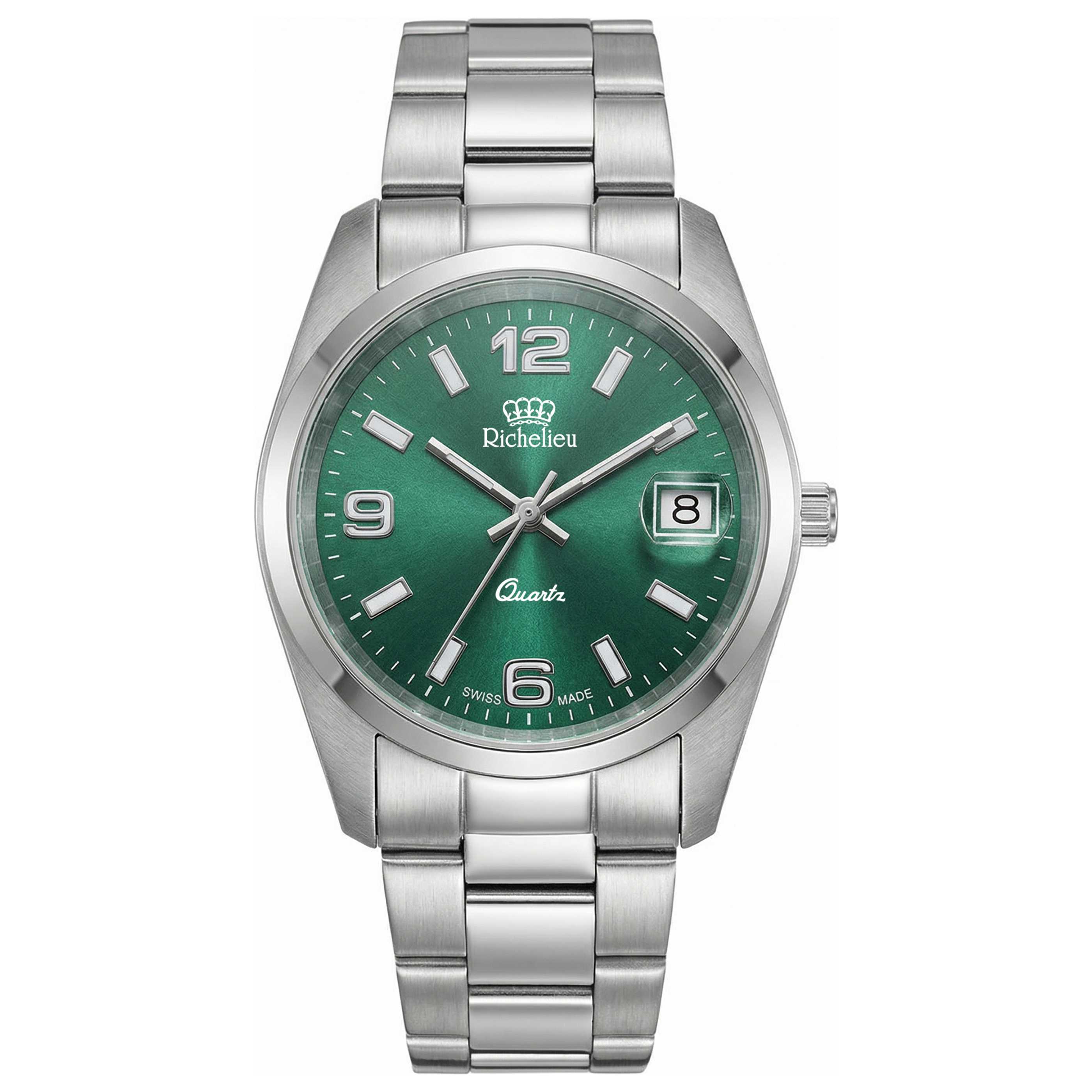 Richelieu Stainless Steel Quartz Watch — Green by Richelieu