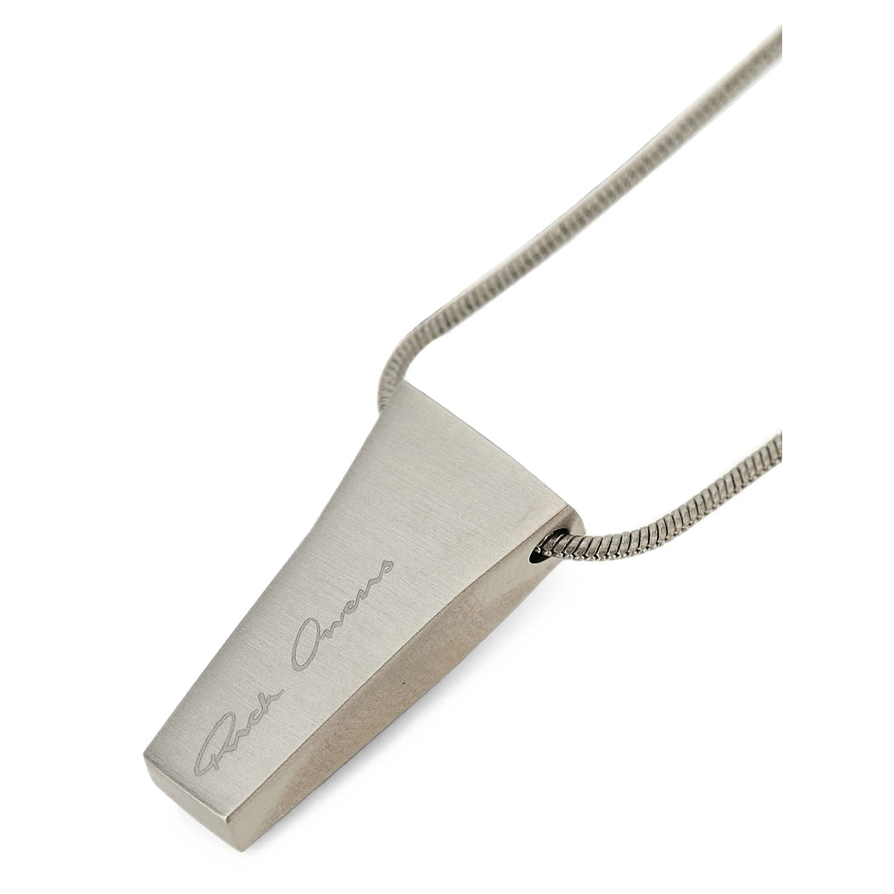 Rick Owens Minimalist Sculptural Brass Bracelet — Silver, view 2