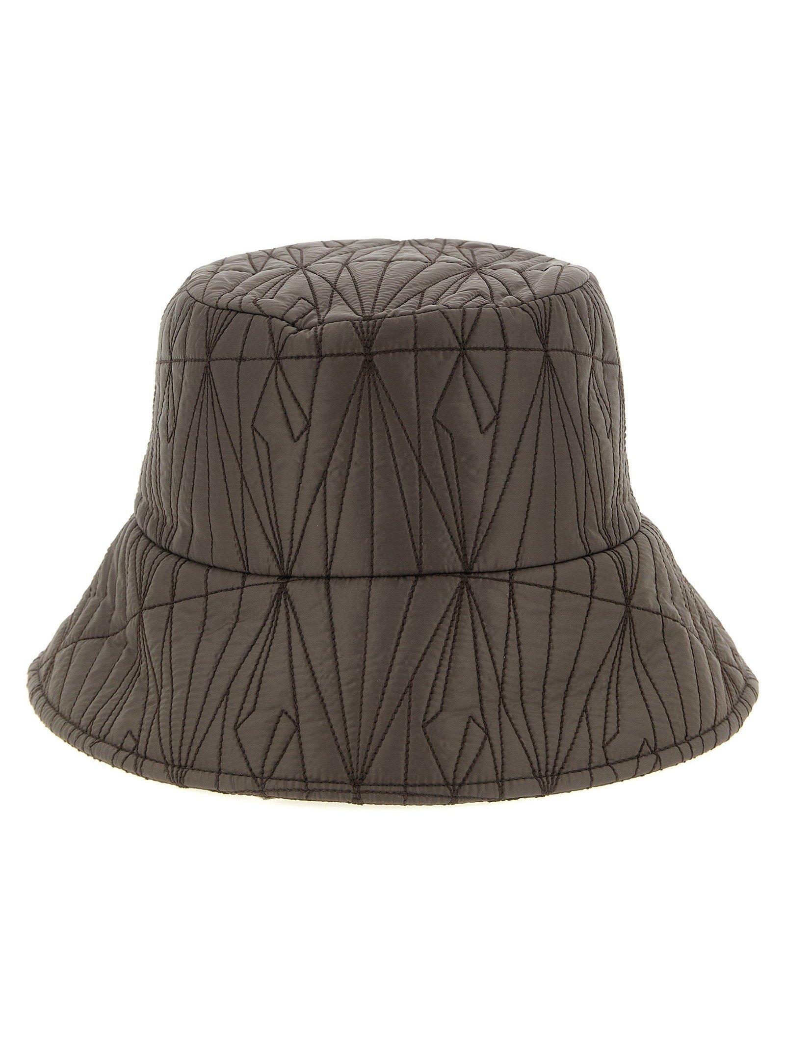 Rick Owens Quilted Bucket Hat — Taupe, view 3
