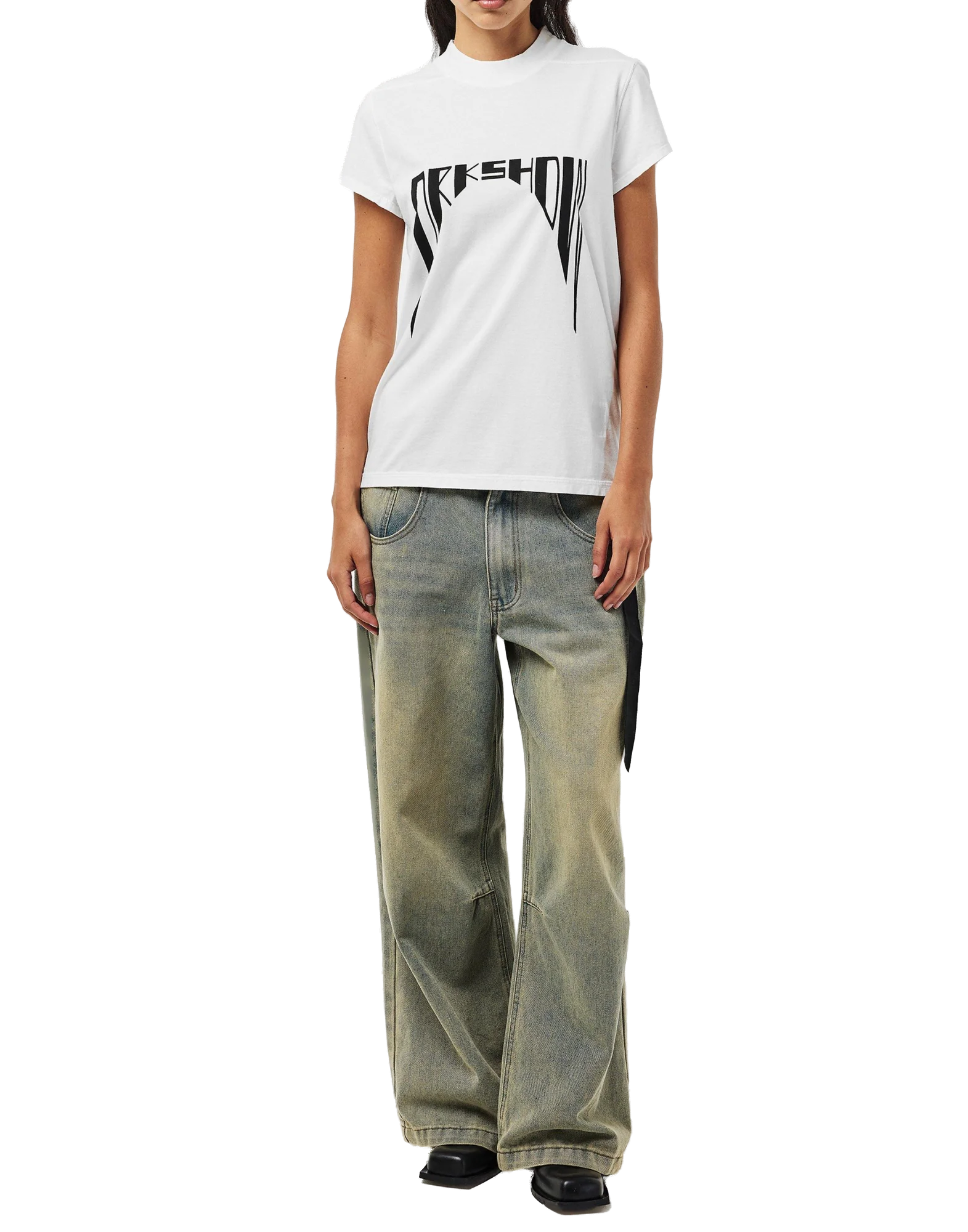 Rick Owens Drkshdw Logo-Printed Cotton T-Shirt — White by Rick Owens Drkshdw