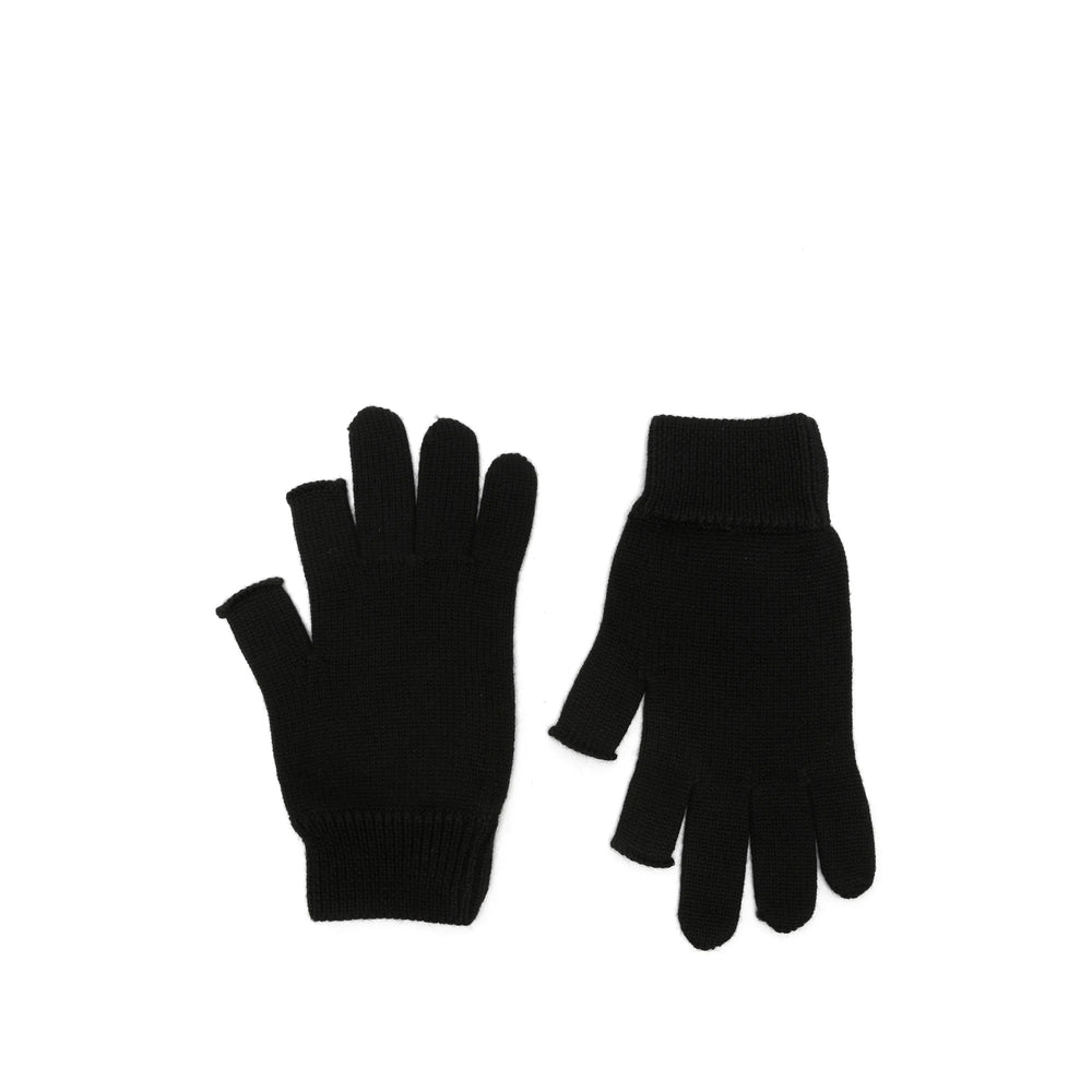 Rick Owens Virgin Wool Knitted Fingerless Gloves — Black by Rick Owens
