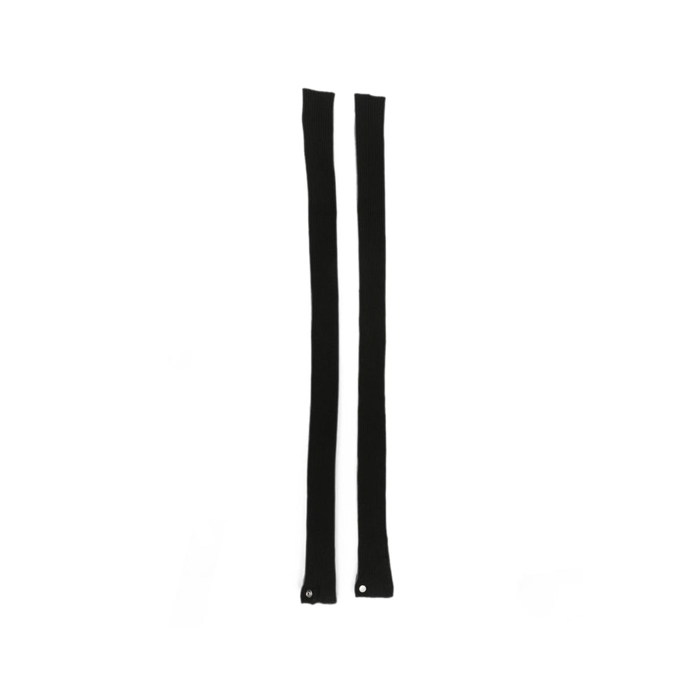 Rick Owens Long Ribbed Knit Virgin Wool Gloves — Black by Rick Owens