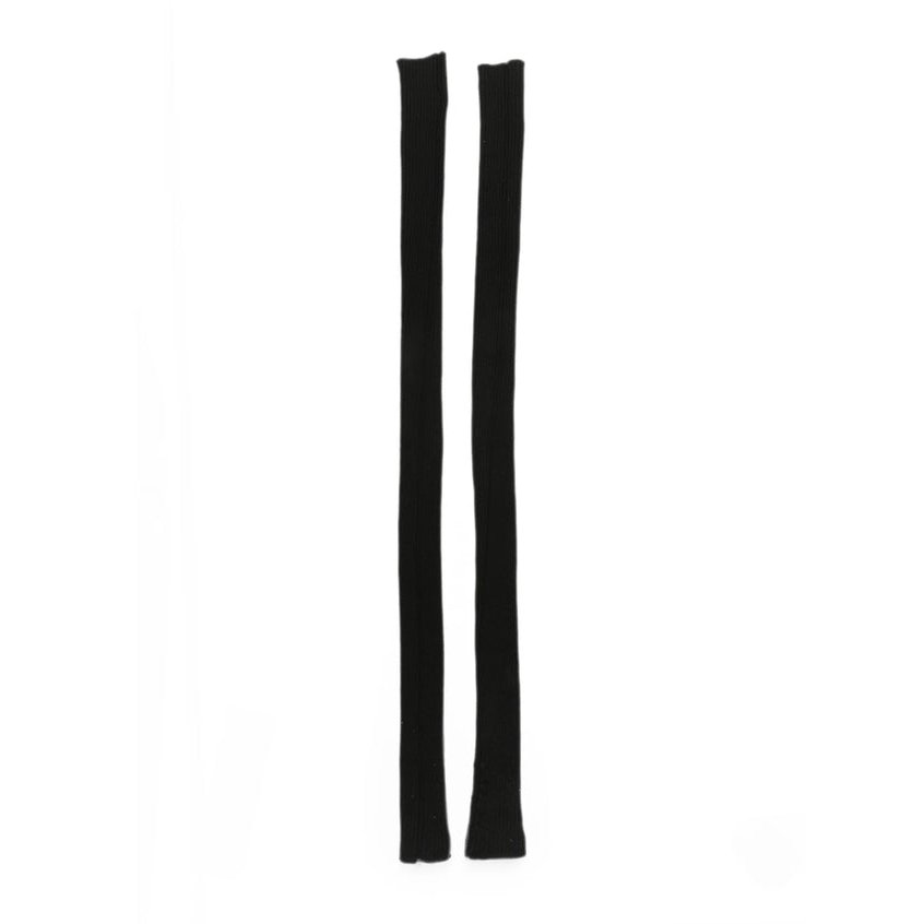 Rick Owens Long Ribbed Knit Virgin Wool Gloves — Black, view 2
