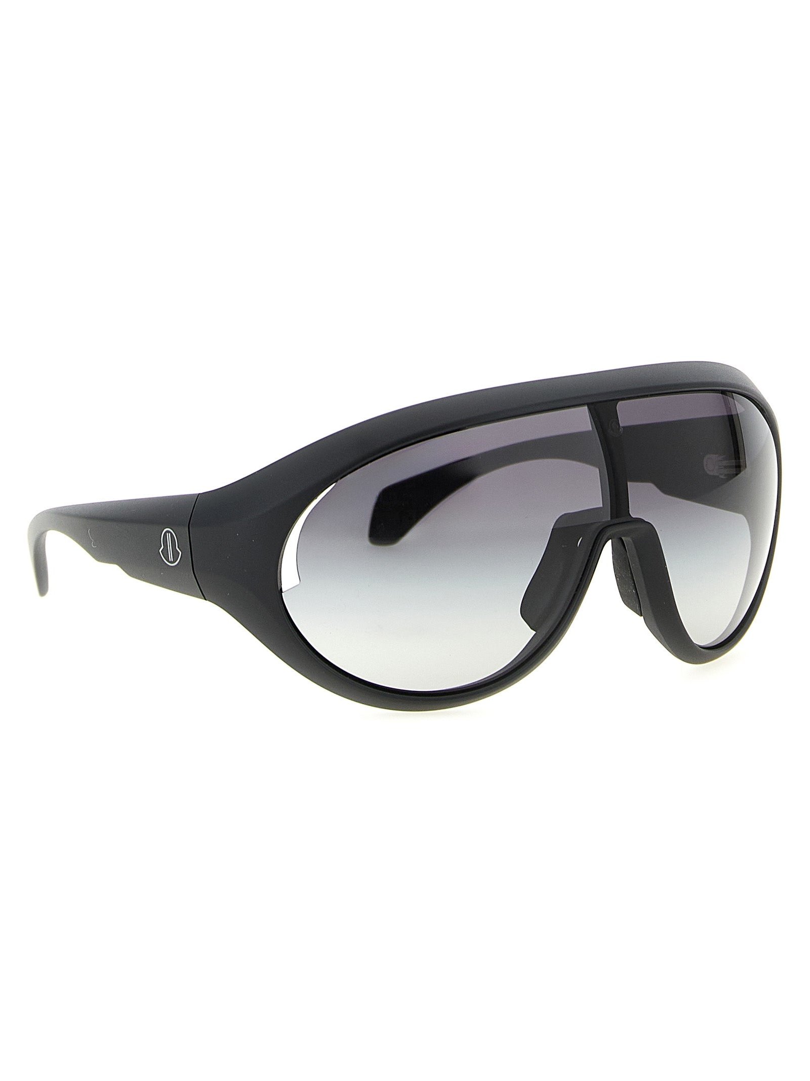Rick Owens RI327849BM Bio Nylon Mask-Style Sunglasses — Black, view 2