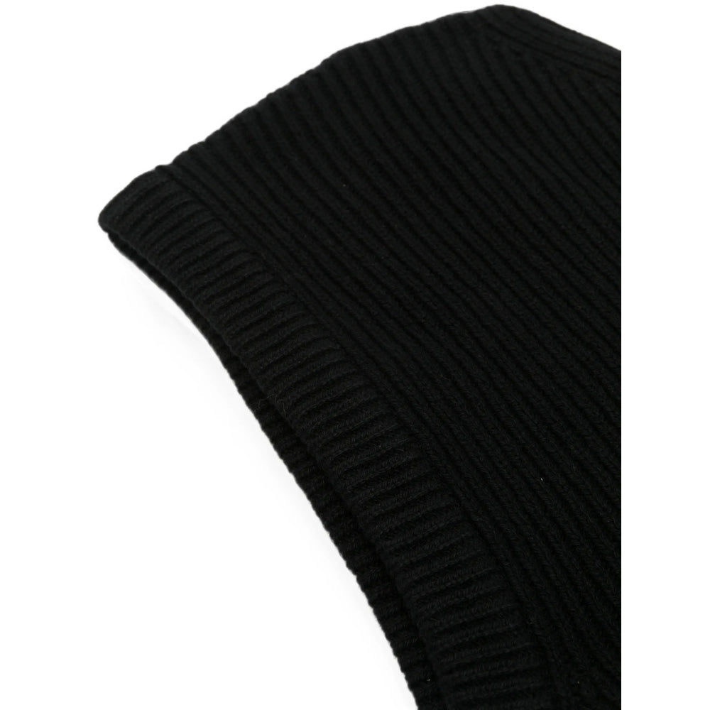 Rick Owens RP02F5481 Ribbed-Knit Cashmere-Wool Beanie — Black, view 2