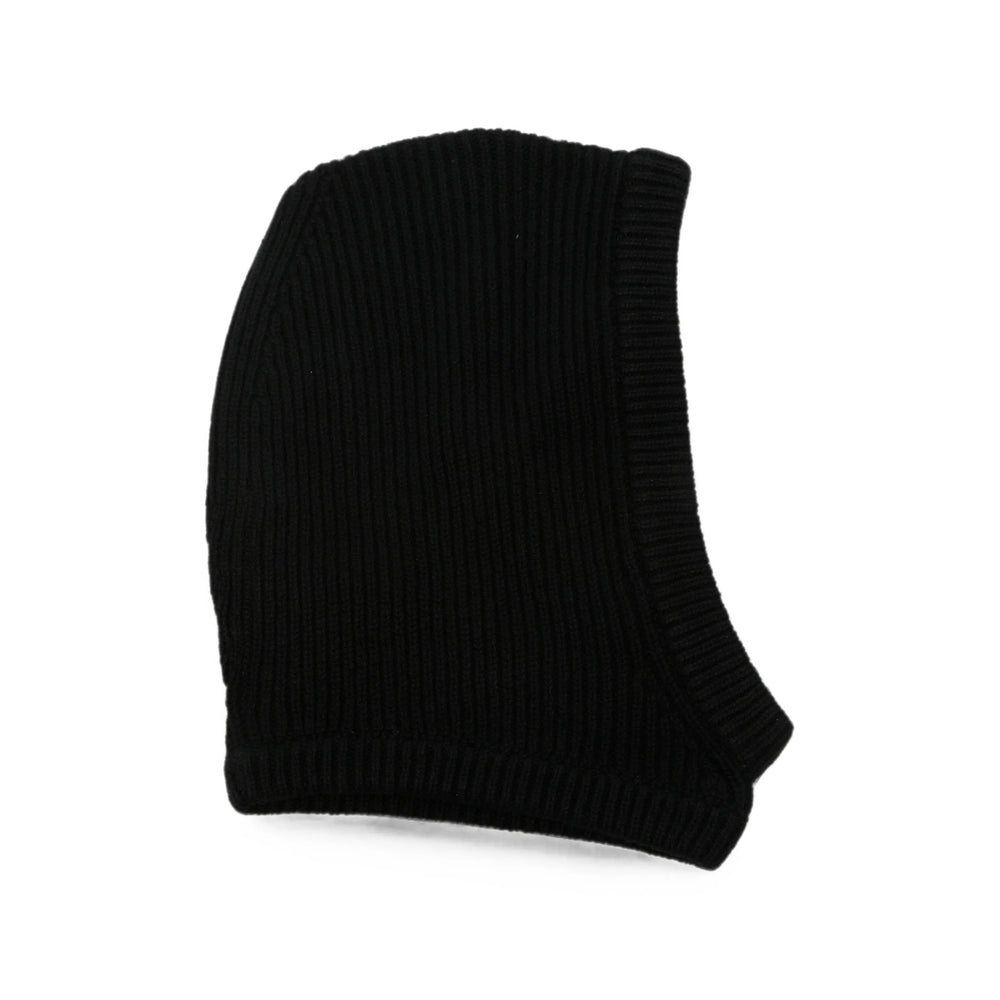 Rick Owens RP02F5481 Ribbed-Knit Cashmere-Wool Beanie — Black, view 3