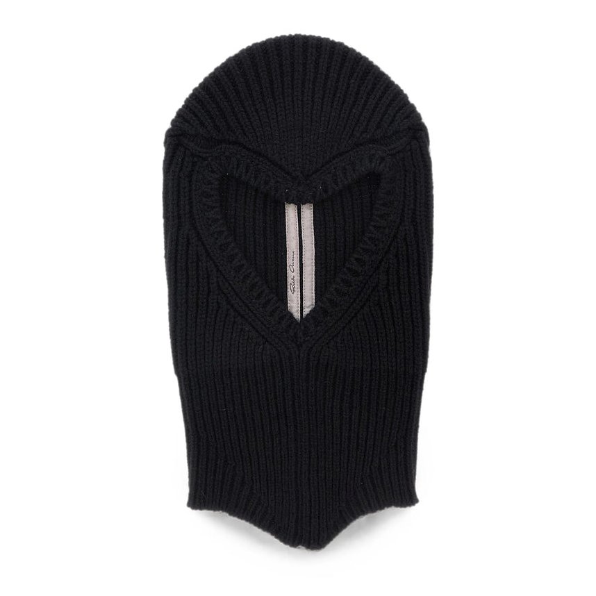 Rick Owens RU02F4490 Ribbed Cashmere Beanie — Black by Rick Owens
