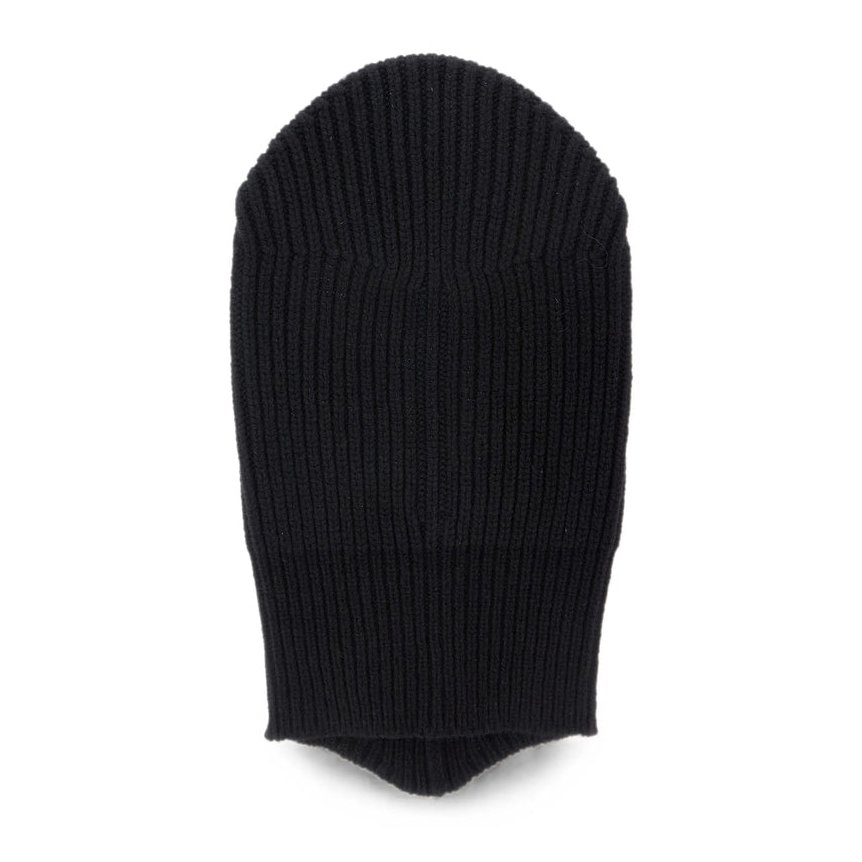 Rick Owens RU02F4490 Ribbed Cashmere Beanie — Black, view 2