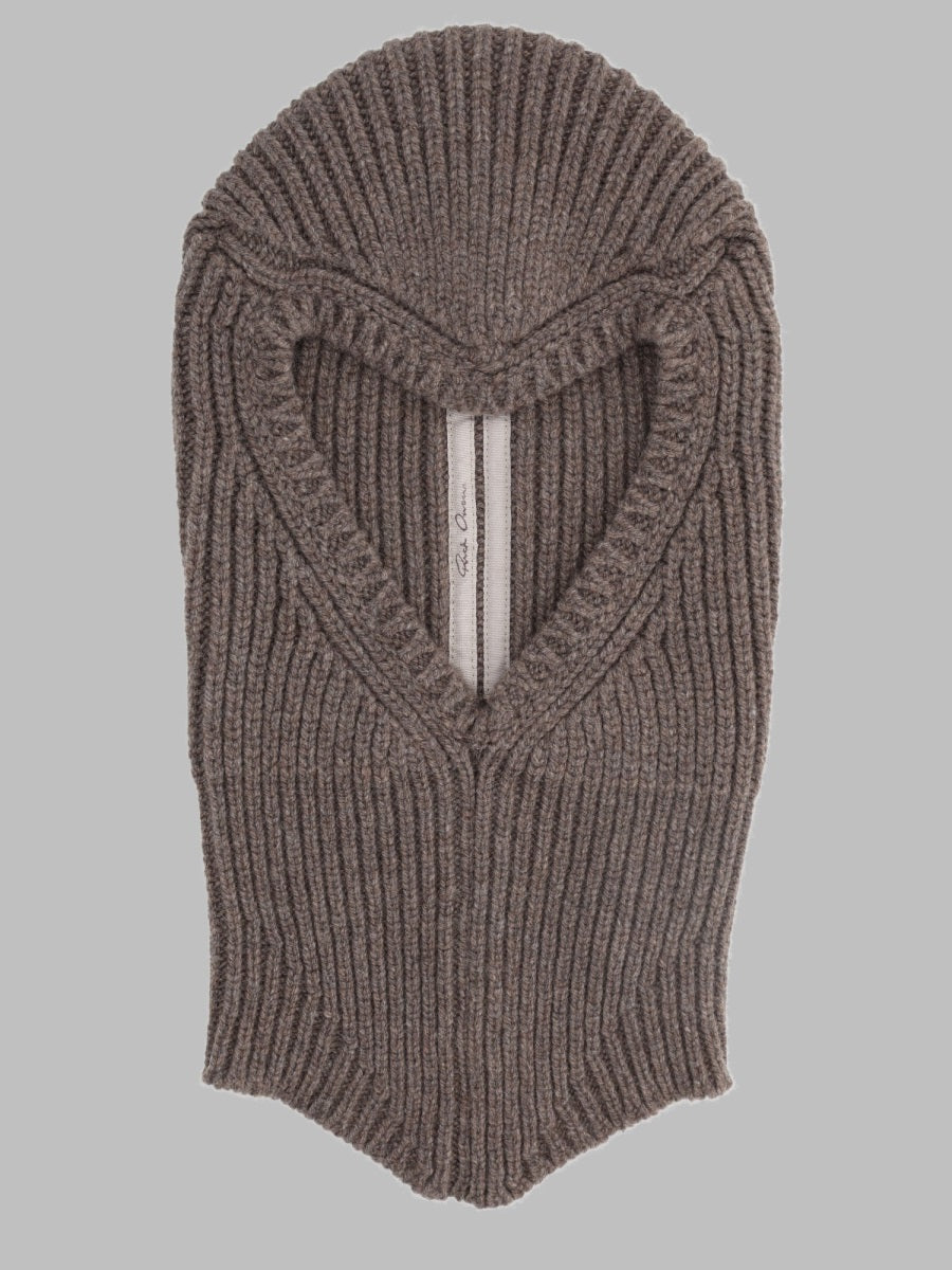 Rick Owens RU02F4490_WSBR34 Cashmere blend Balaclava — Brown by Rick Owens