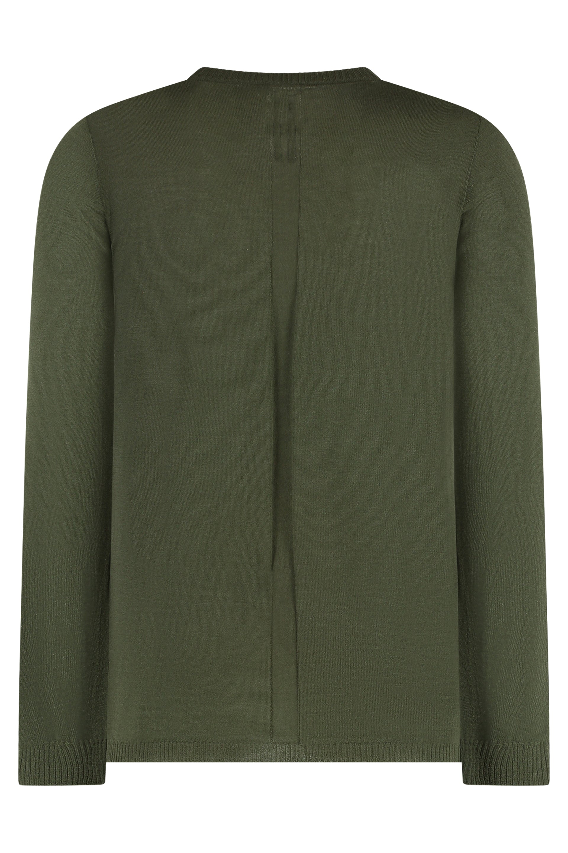 Rick Owens Virgin Wool Crewneck Sweater — Green, view 2