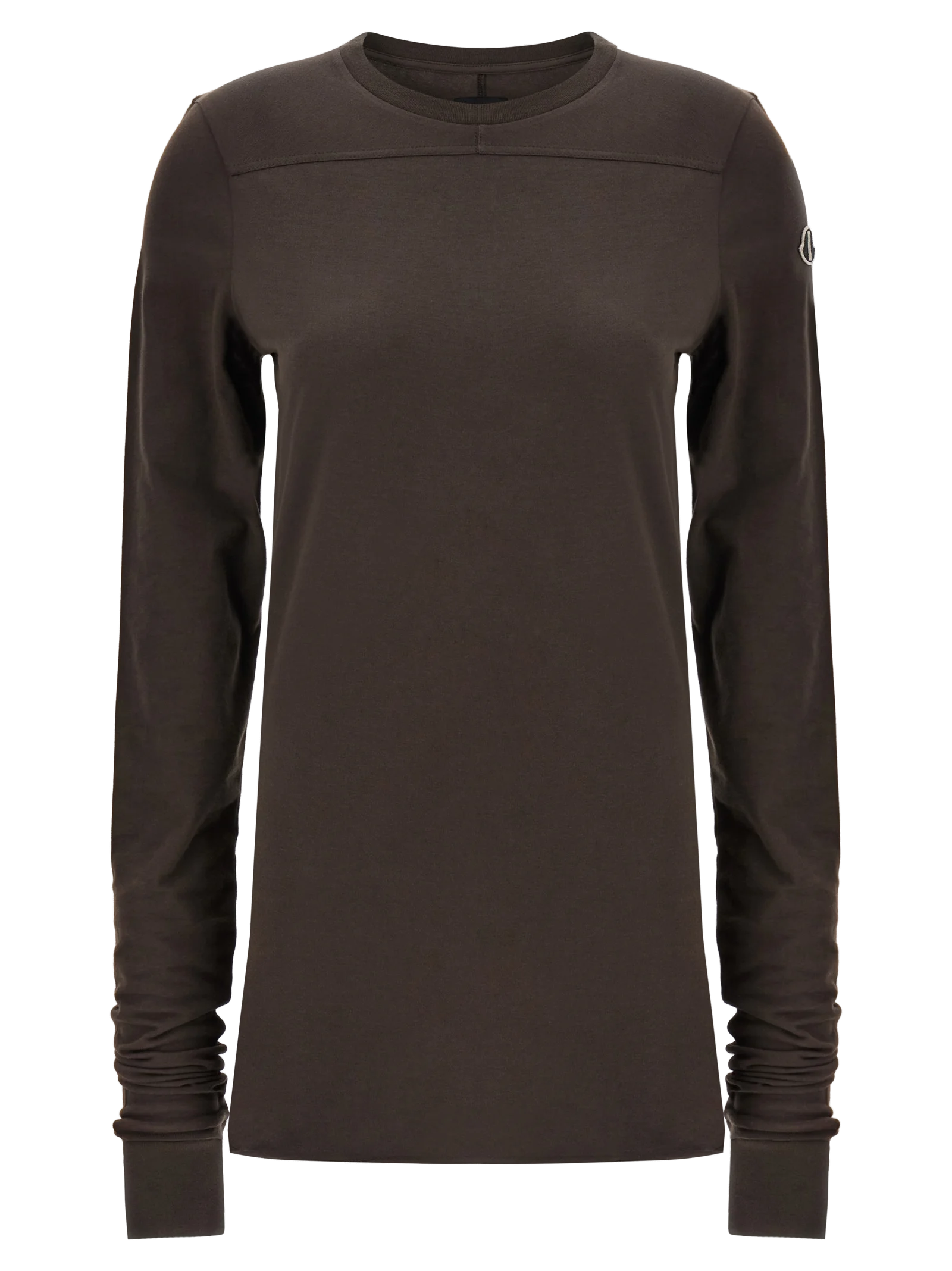 Rick Owens Stretch Cotton Crewneck T-Shirt — Brown by Rick Owens