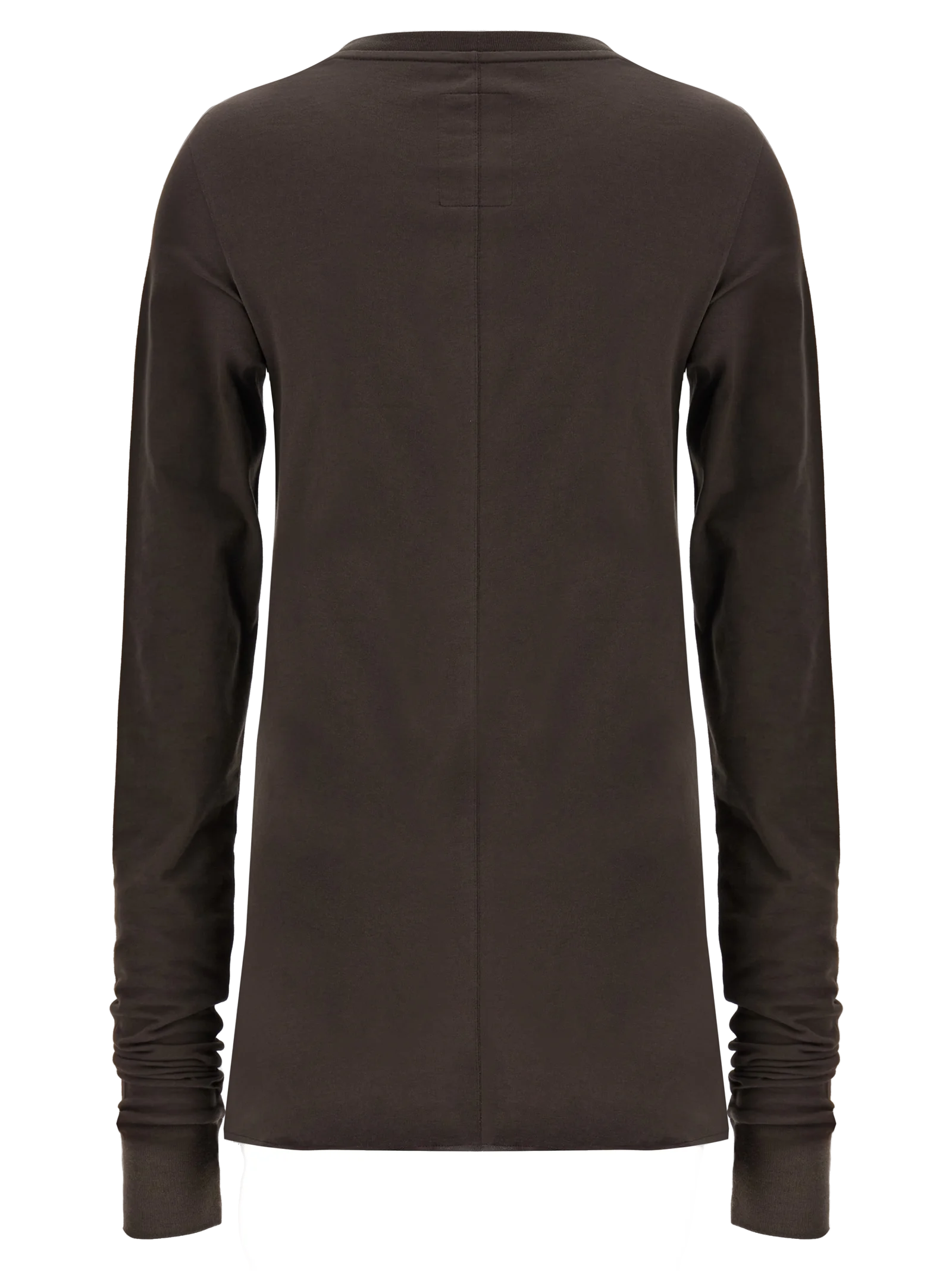 Rick Owens Stretch Cotton Crewneck T-Shirt — Brown, view 2