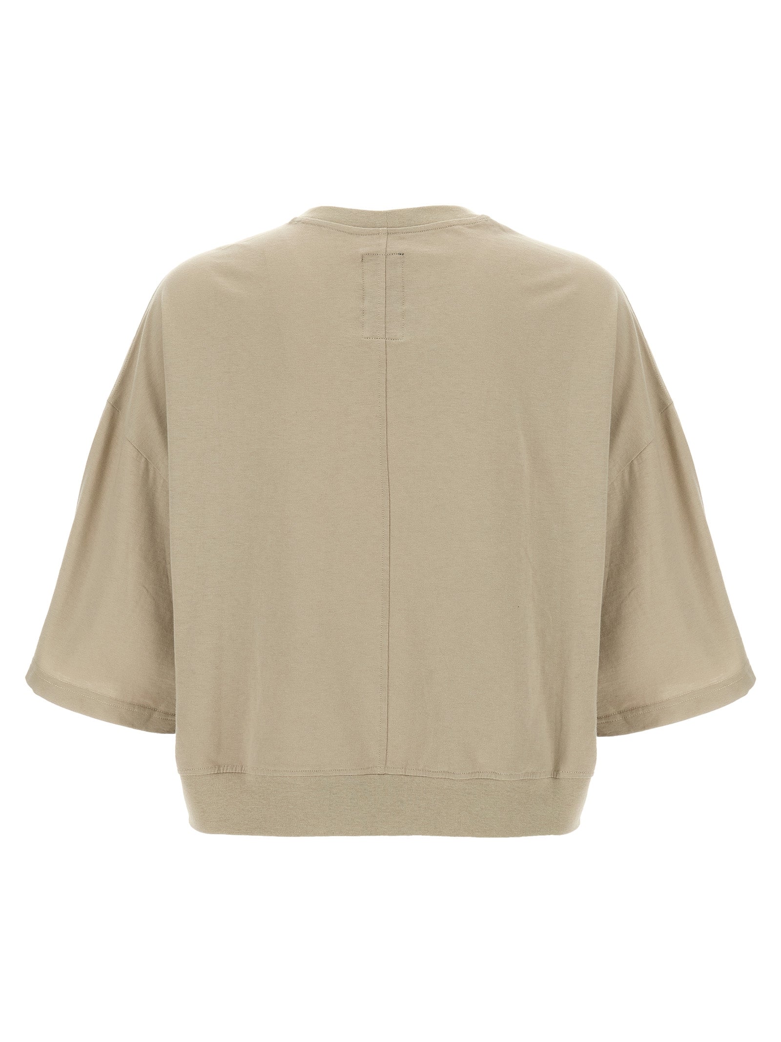 Rick Owens Logo-Embroidered Cotton T-Shirt — Gray, view 2