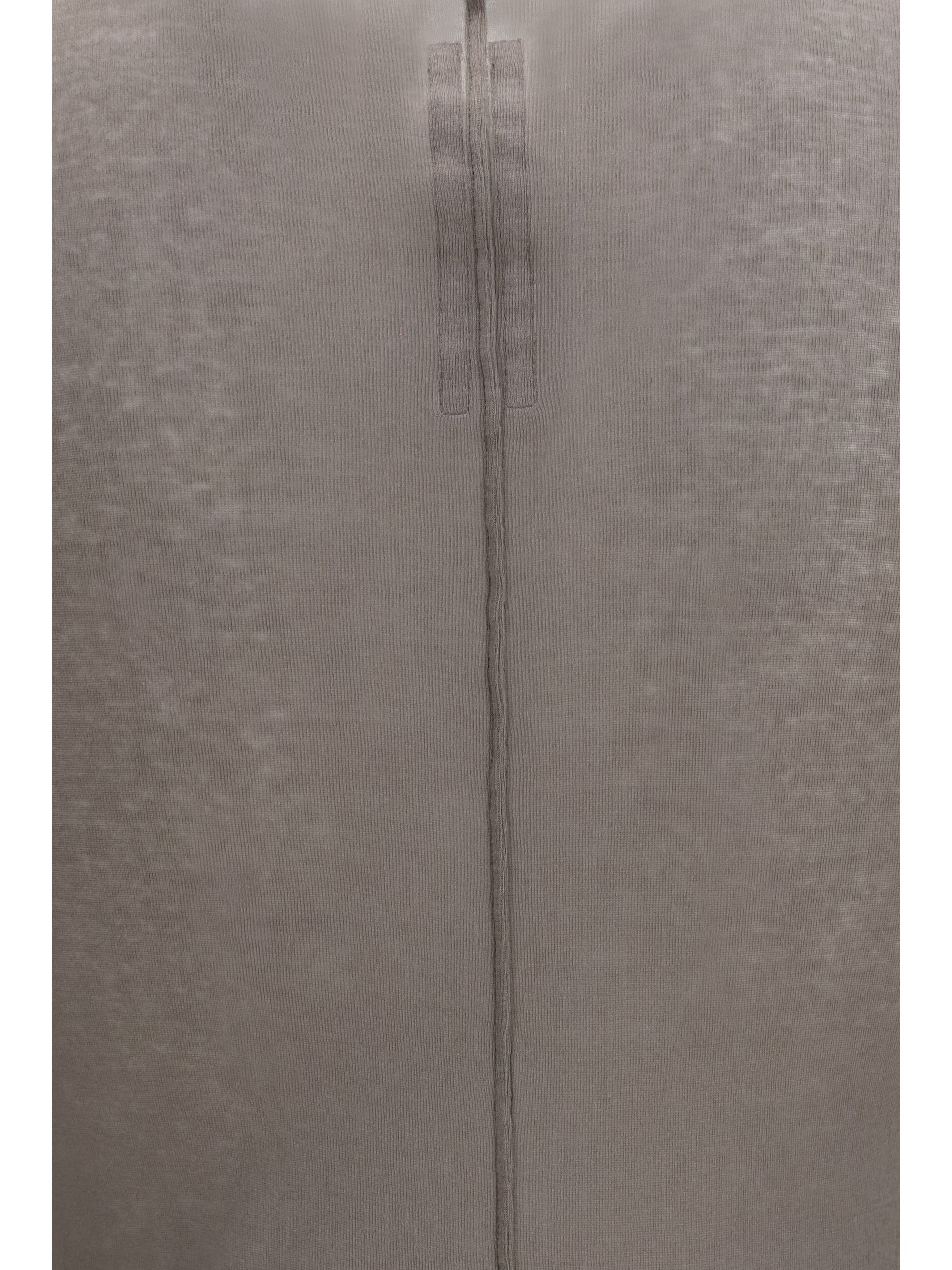 Rick Owens Long-Sleeved Fitted Cotton T-Shirt — Gray, view 3