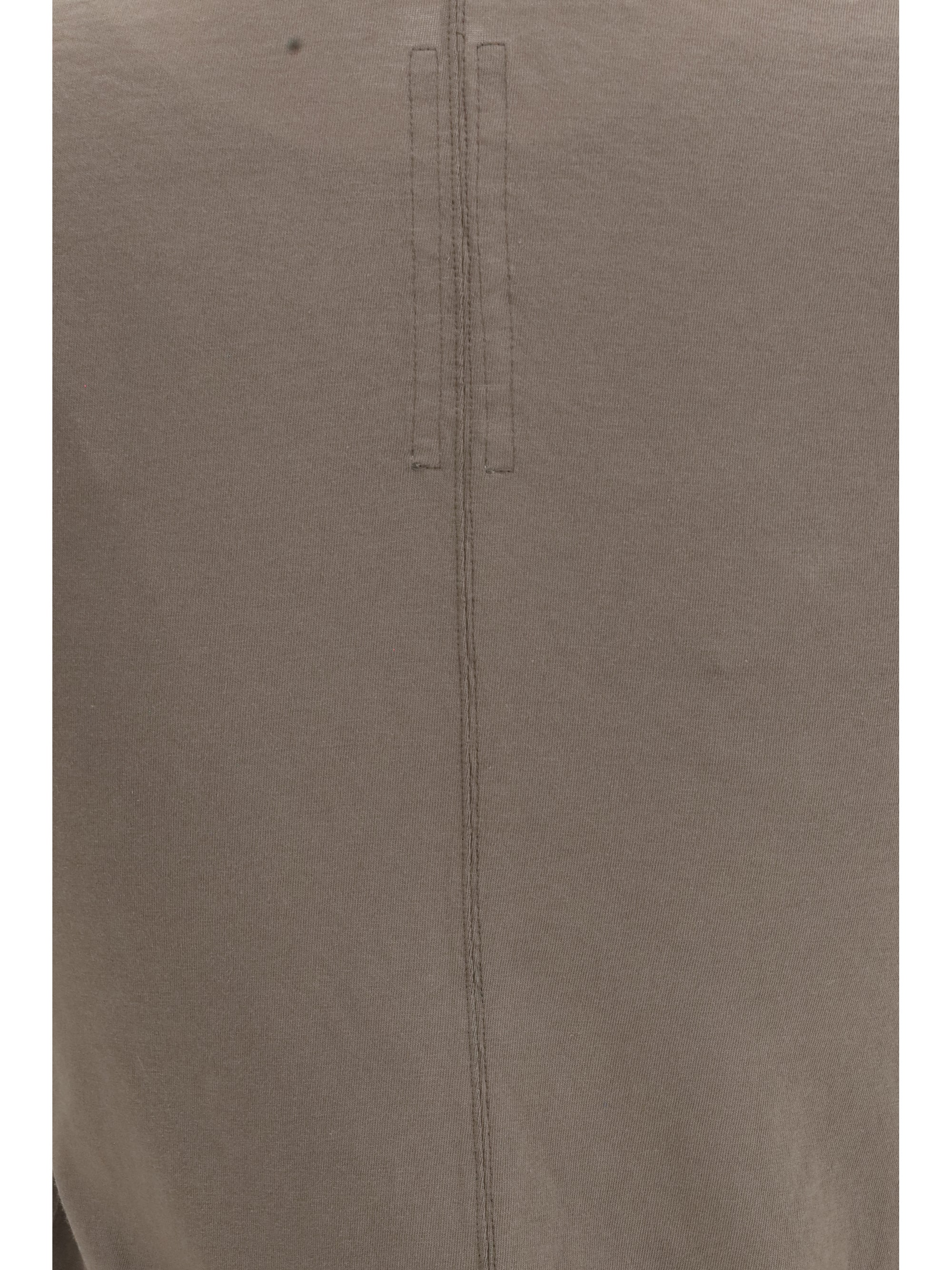 Rick Owens Cotton Slim T-shirt — Gray, view 3