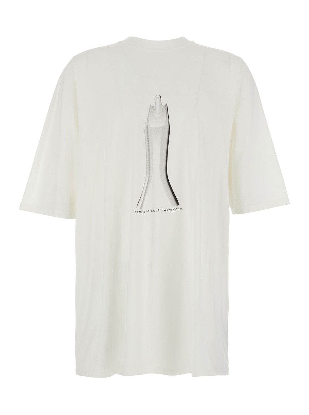 Rick Owens Graphic Cotton T-Shirt — White by Rick Owens