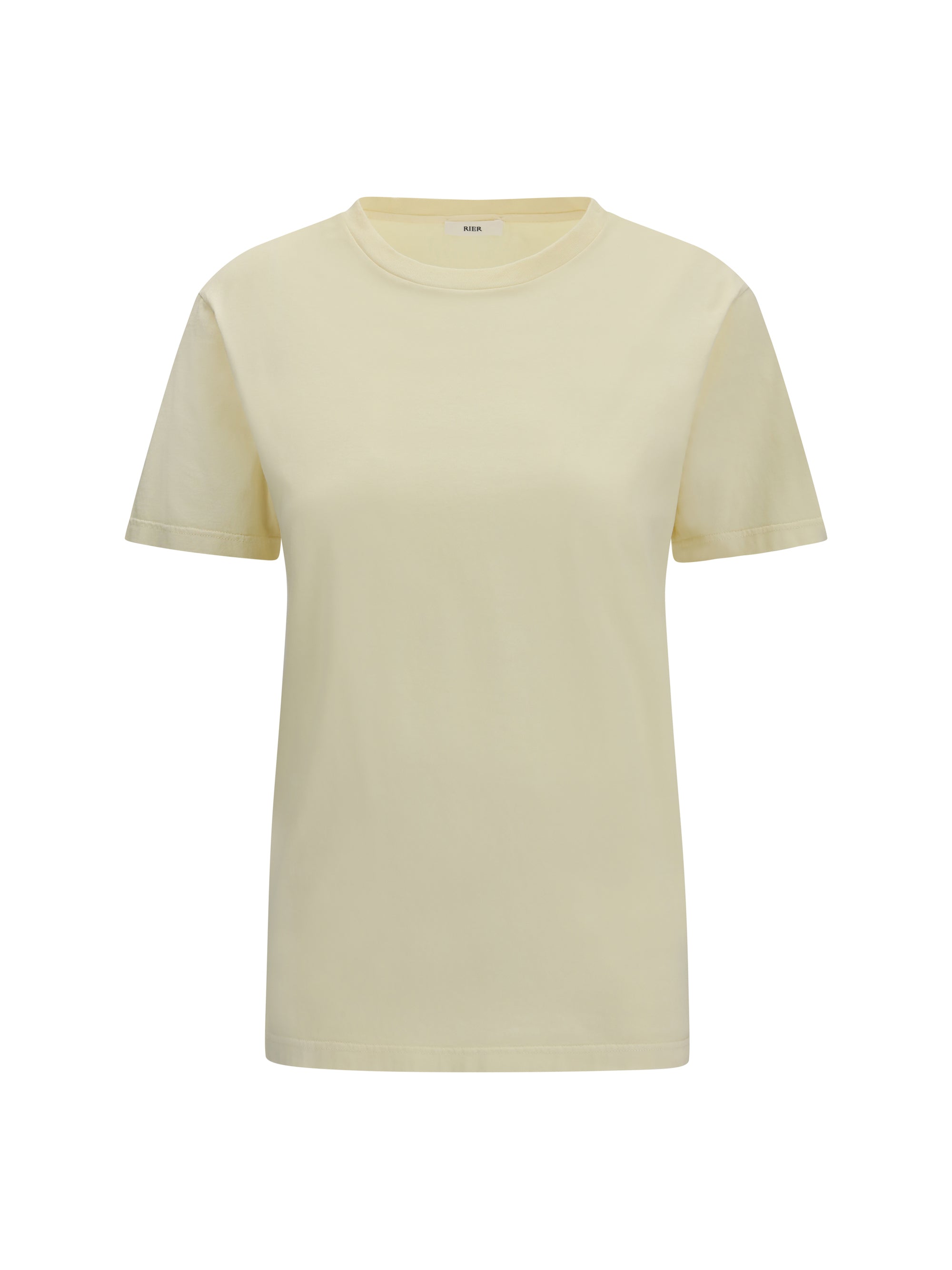 Rier Cotton Crew-Neck T-Shirt — Beige by Rier