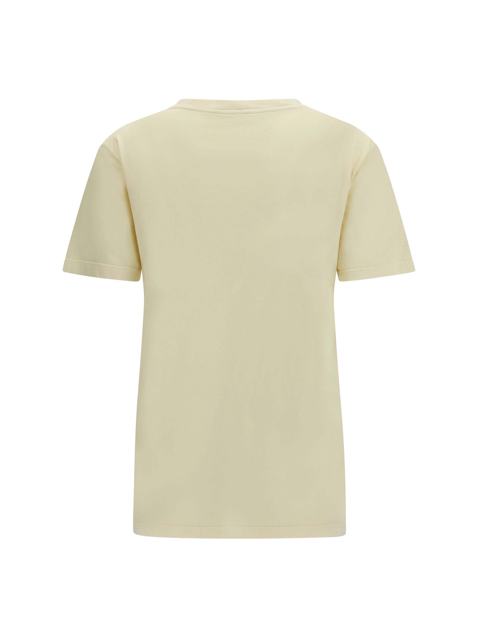 Rier Cotton Crew-Neck T-Shirt — Beige, view 2