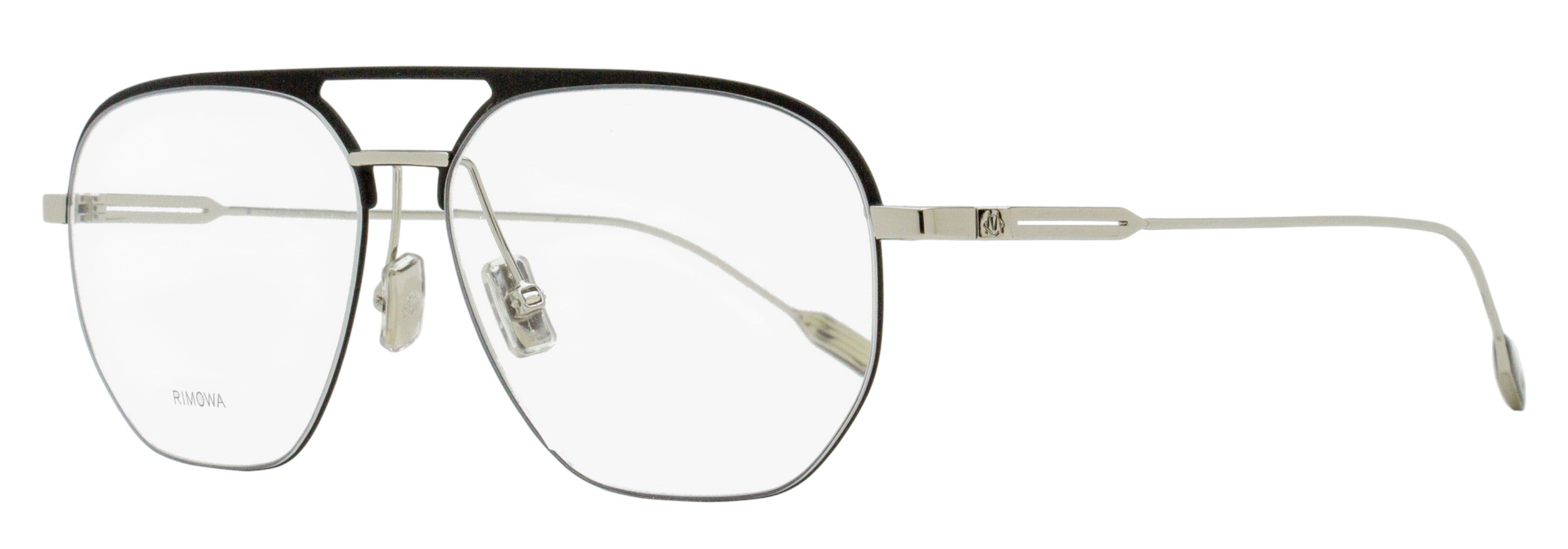 Rimowa RW50011U Square Pilot Metal Eyeglasses — Black by Rimowa
