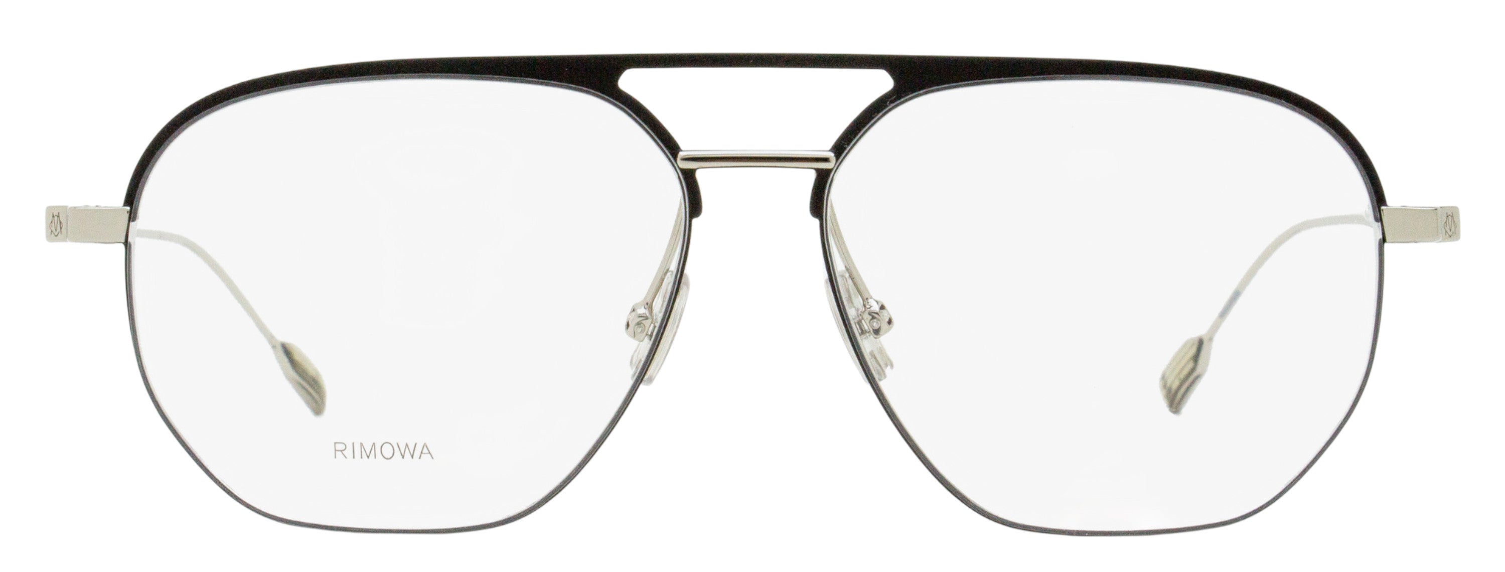 Rimowa RW50011U Square Pilot Metal Eyeglasses — Black, view 2