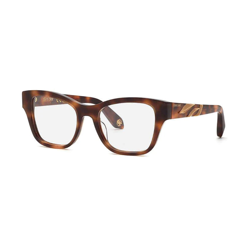 Roberto Cavalli Tortoiseshell Full Rim Square Eyeglasses — Brown by Roberto Cavalli