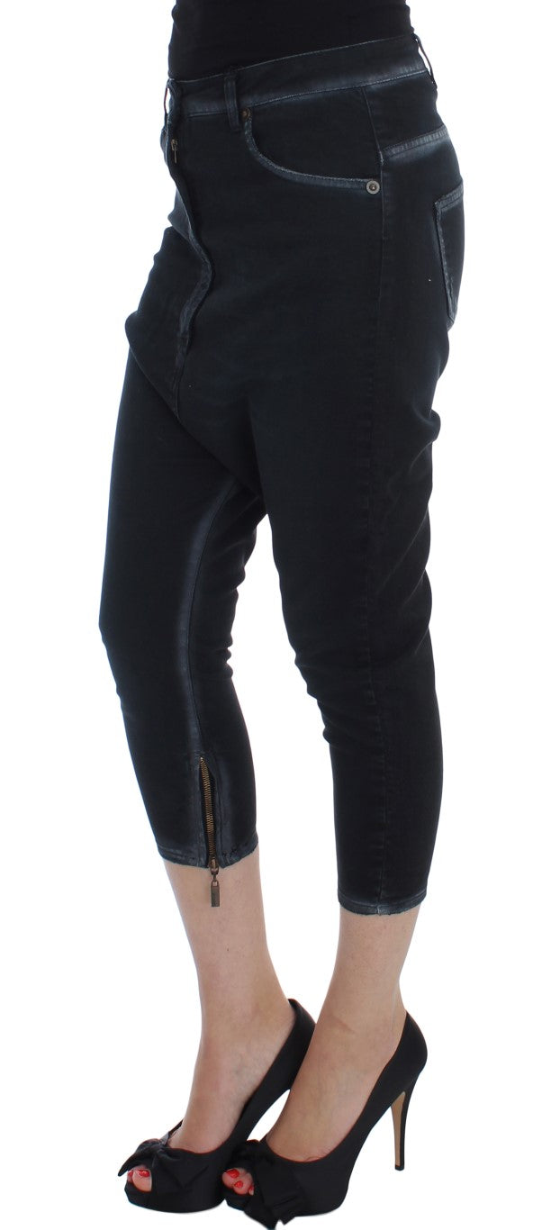 Roberto Cavalli Cotton Stretch Baggy Jeans — Blue, view 2