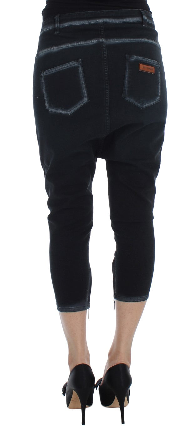 Roberto Cavalli Cotton Stretch Baggy Jeans — Blue, view 3