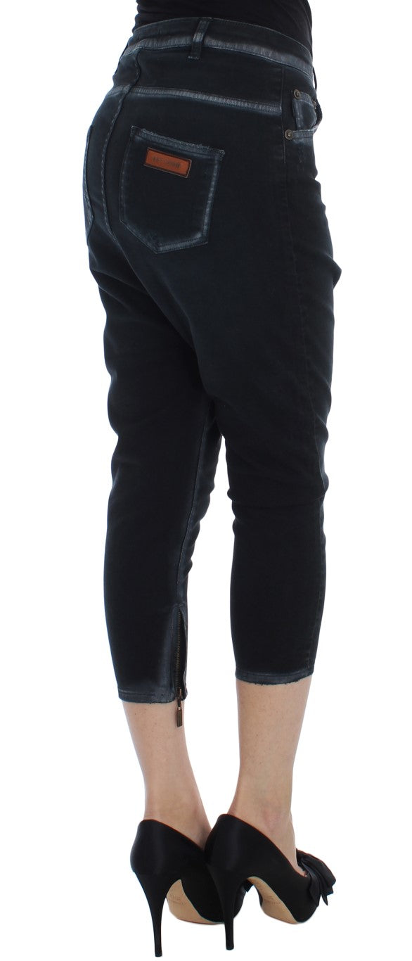 Roberto Cavalli Cotton Stretch Baggy Jeans — Blue, view 4