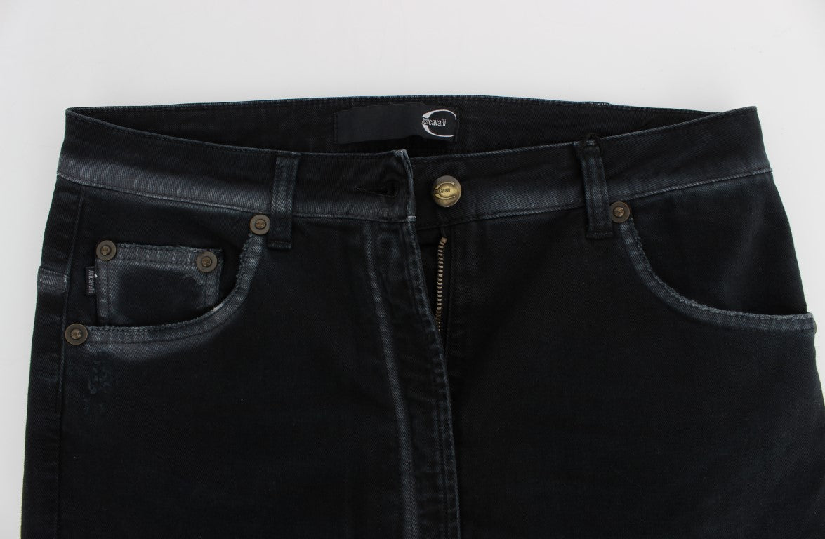 Roberto Cavalli Cotton Stretch Baggy Jeans — Blue, view 5