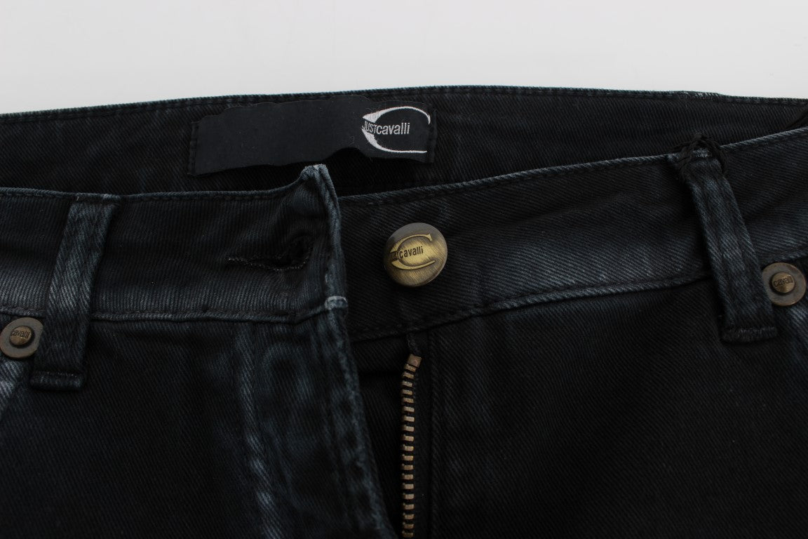Roberto Cavalli Cotton Stretch Baggy Jeans — Blue, view 6
