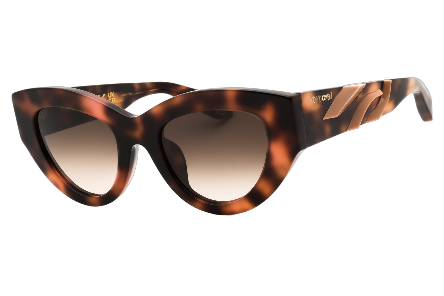 Roberto Cavalli SRC009M Cat-Eye Acetate Sunglasses — Brown by Roberto Cavalli