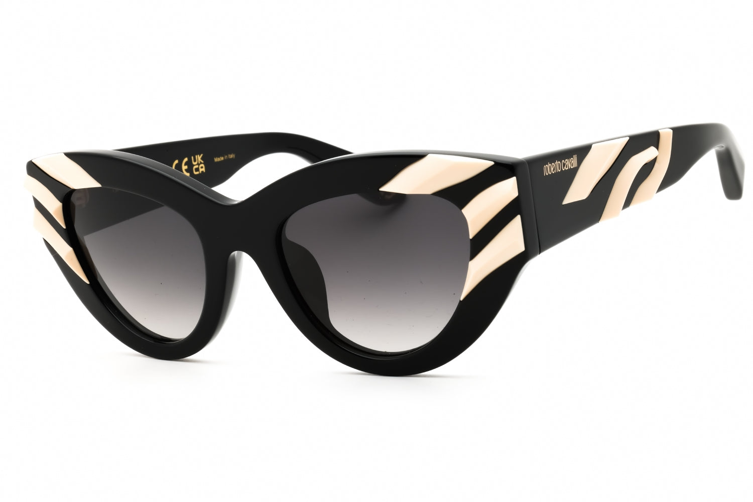 Roberto Cavalli SRC009V Cat Eye Sunglasses — Black by Roberto Cavalli