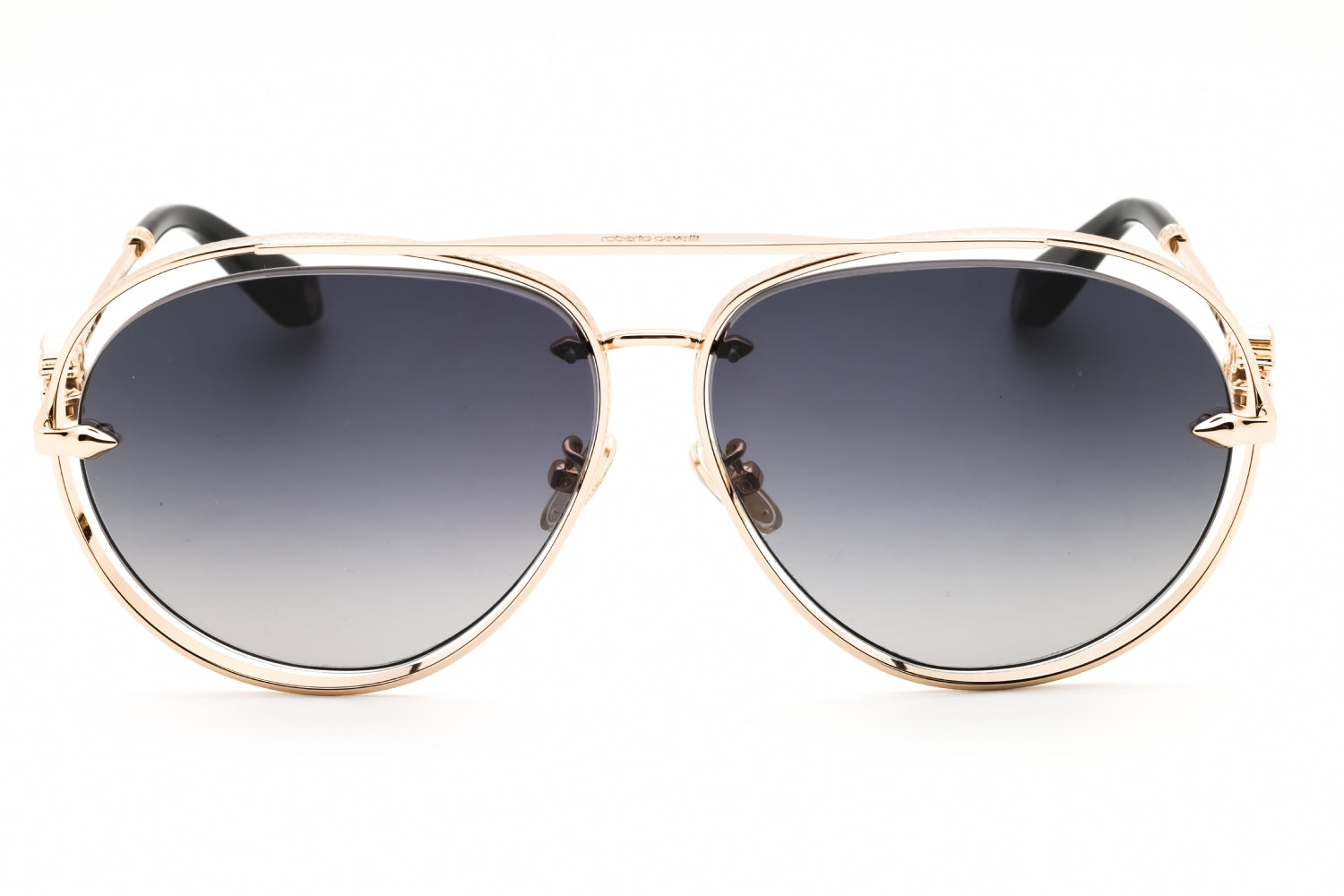 Roberto Cavalli SRC032M Aviator Sunglasses — Rose Gold, view 2