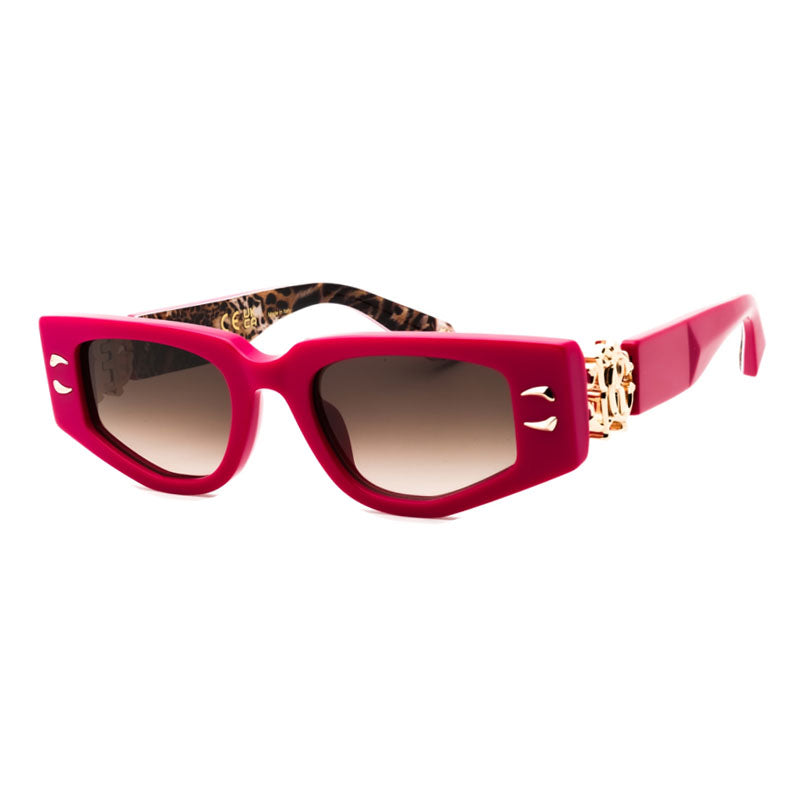 Roberto Cavalli SRC057M Oversized Acetate Sunglasses — Pink by Roberto Cavalli