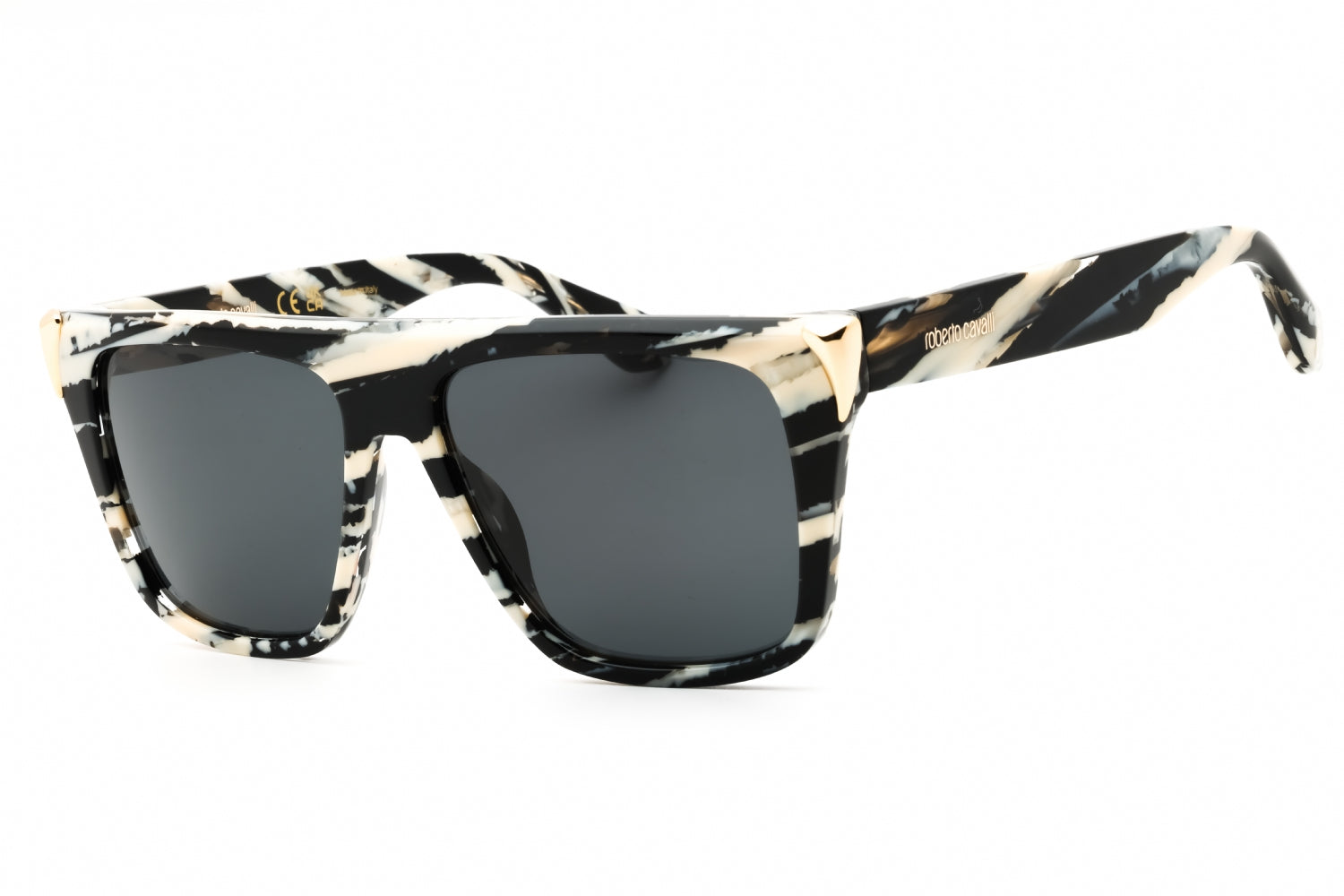 Roberto Cavalli SRC094M Gradient Grey Lens Sunglasses — Black by Roberto Cavalli