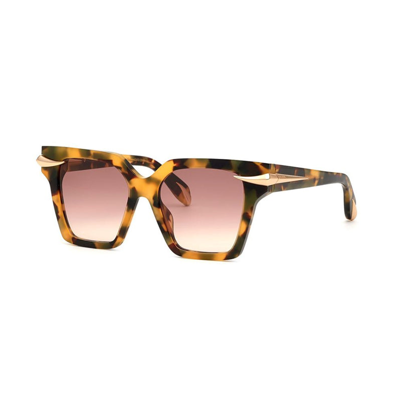 Roberto Cavalli Tortoiseshell Square Full-Rim Sunglasses — Brown by Roberto Cavalli