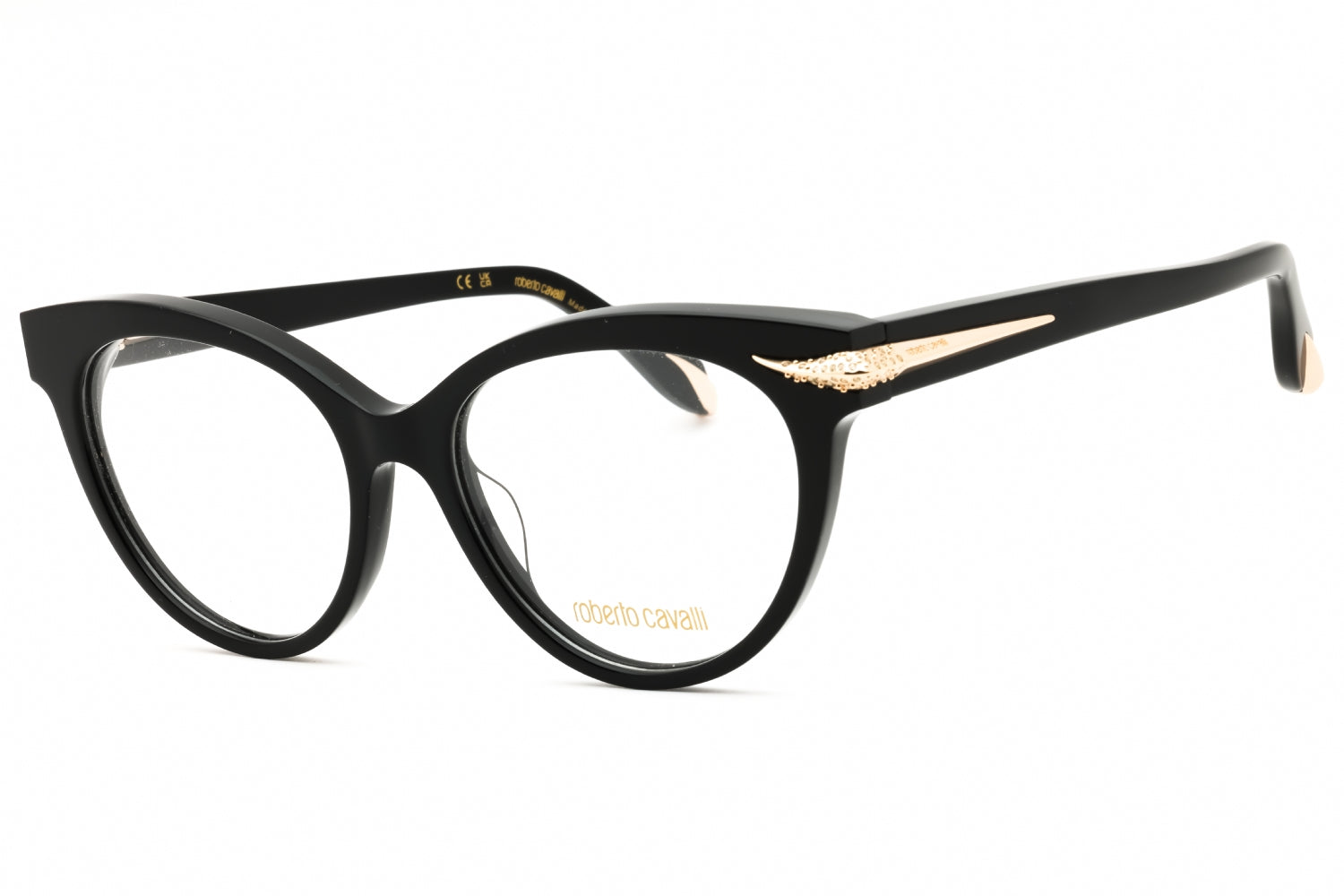 Roberto Cavalli VRC018S Cat-Eye Acetate Eyeglasses — Black by Roberto Cavalli