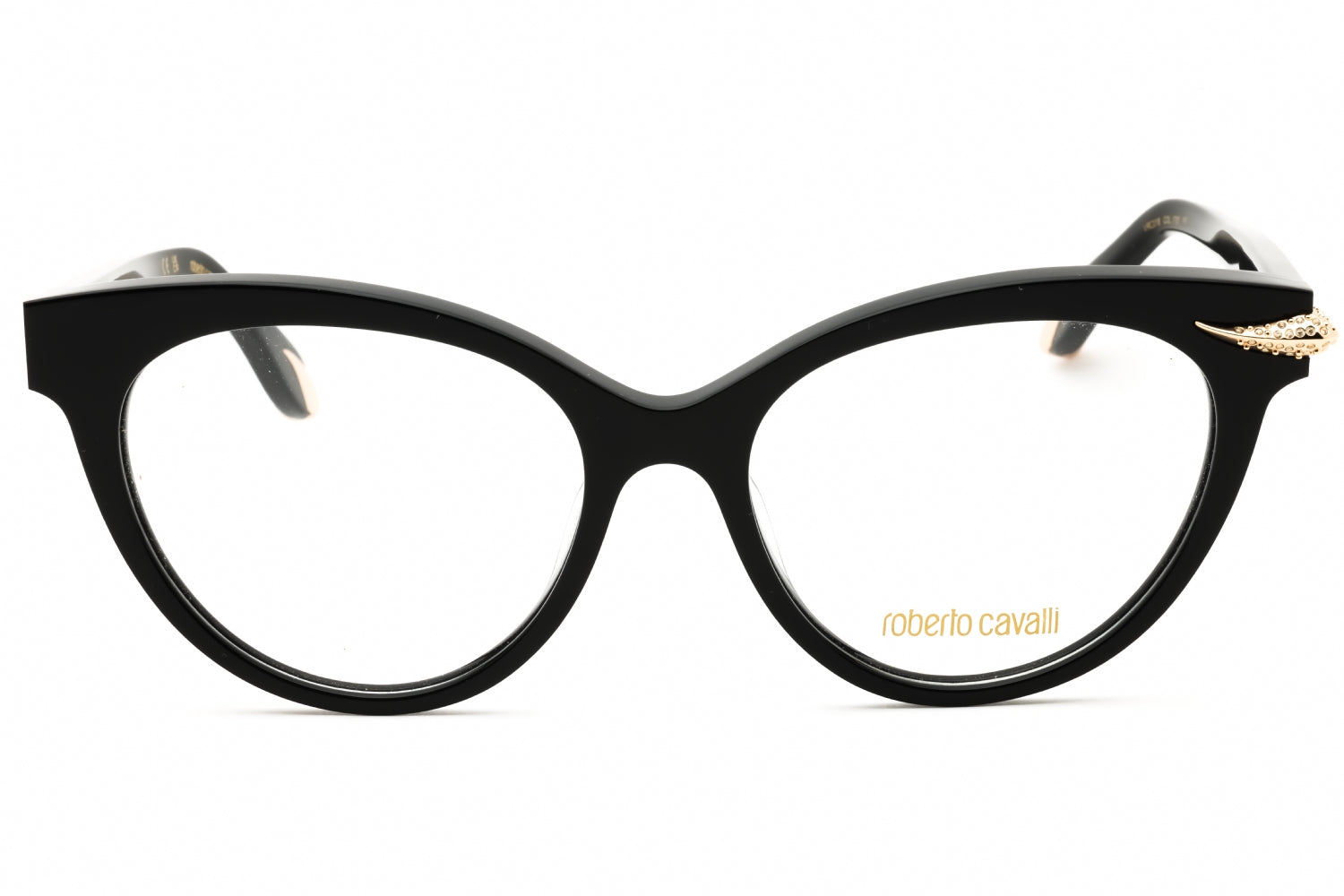 Roberto Cavalli VRC018S Cat-Eye Acetate Eyeglasses — Black, view 2
