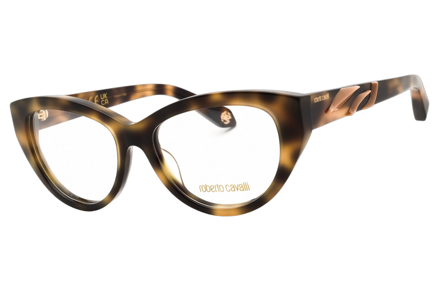 Roberto Cavalli VRC024M Cat-Eye Acetate Eyeglasses — Brown by Roberto Cavalli